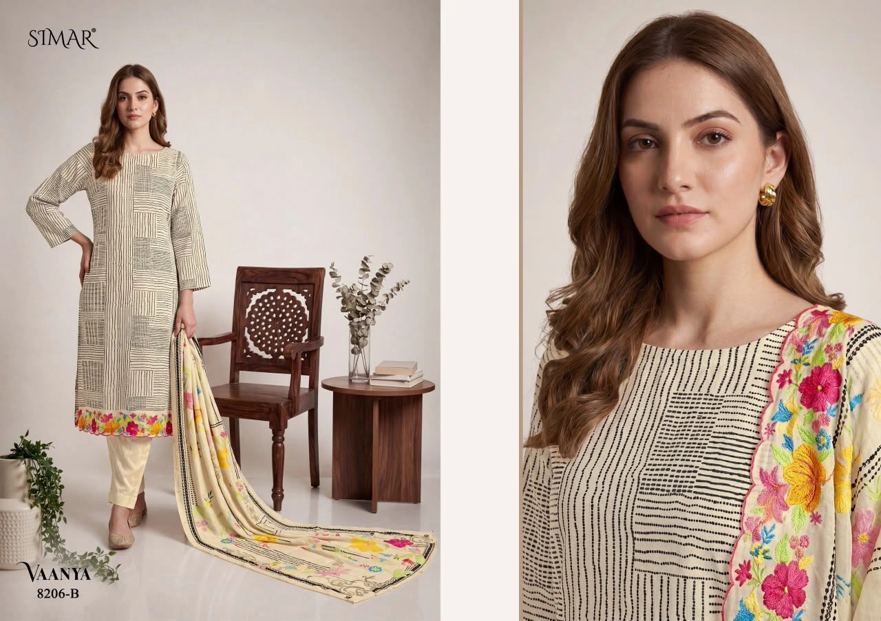 Simar Glossy Vaanya Muslin(Rs.1495 per piece: total 2 piece) 1