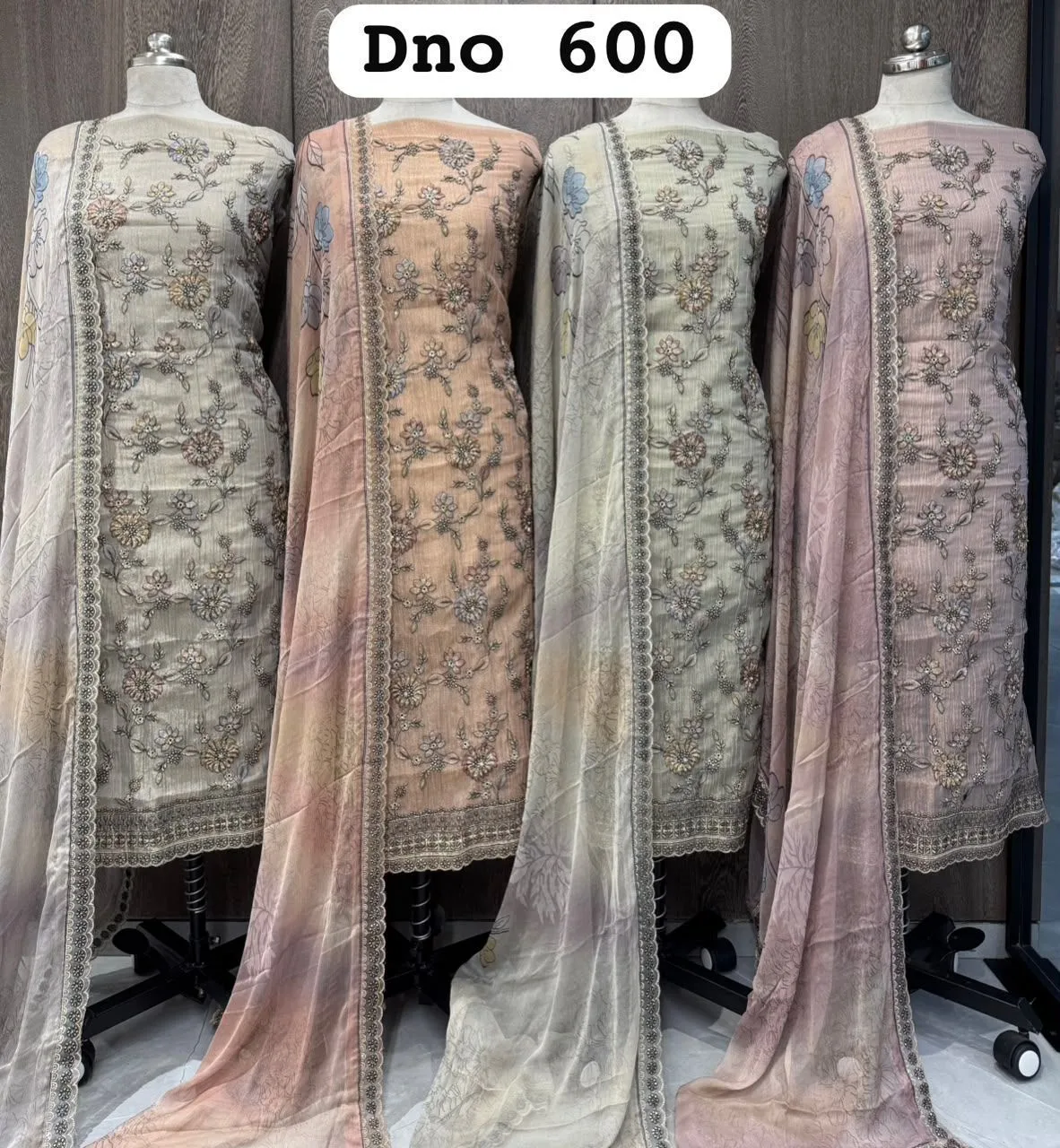 Vivek Fashion - 600 (Rs.2195 per piece: total 4 piece)