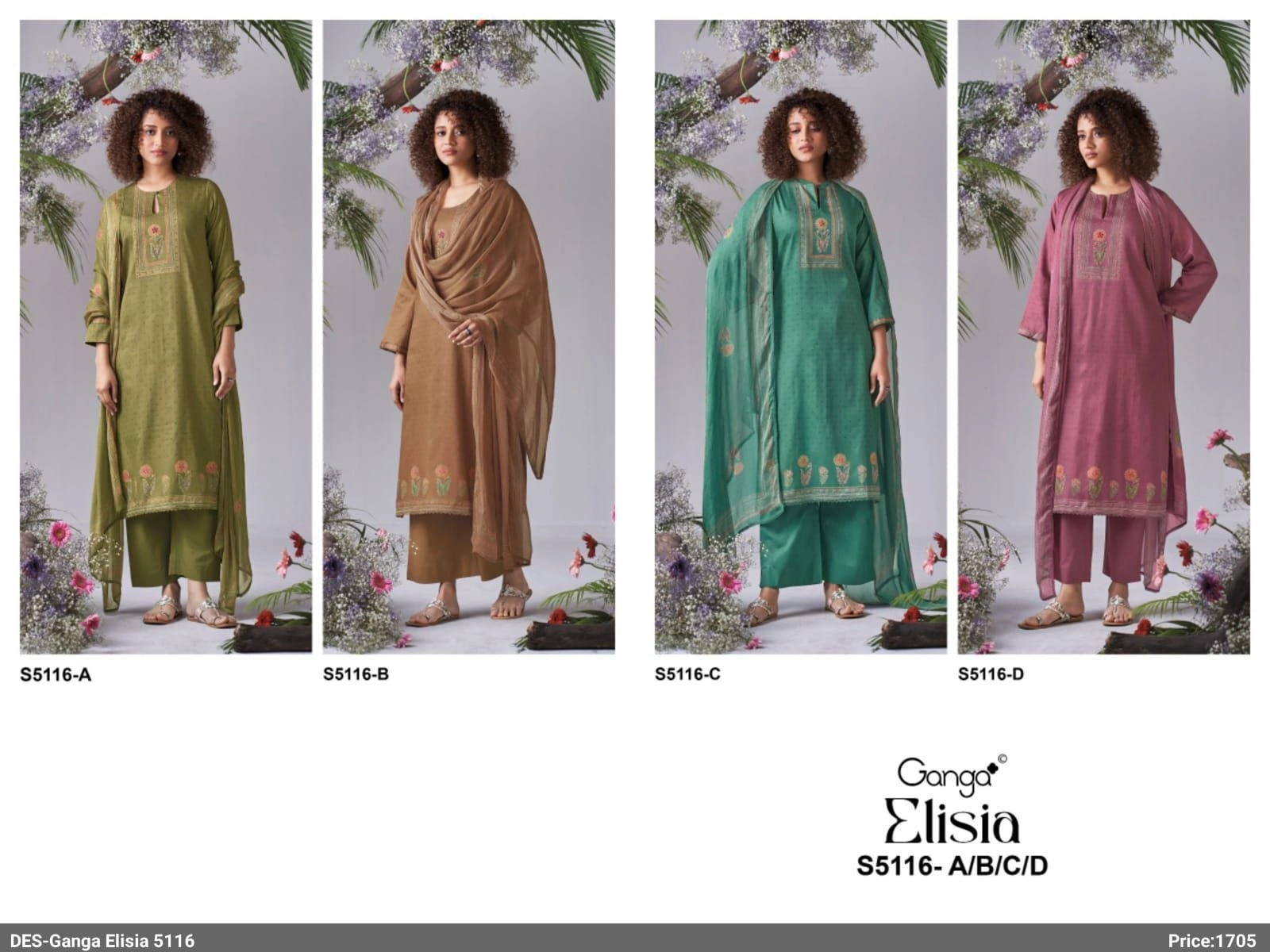 Ganga-Elisia S5116(Rs. 1705 per piece: total 4 piece) 1