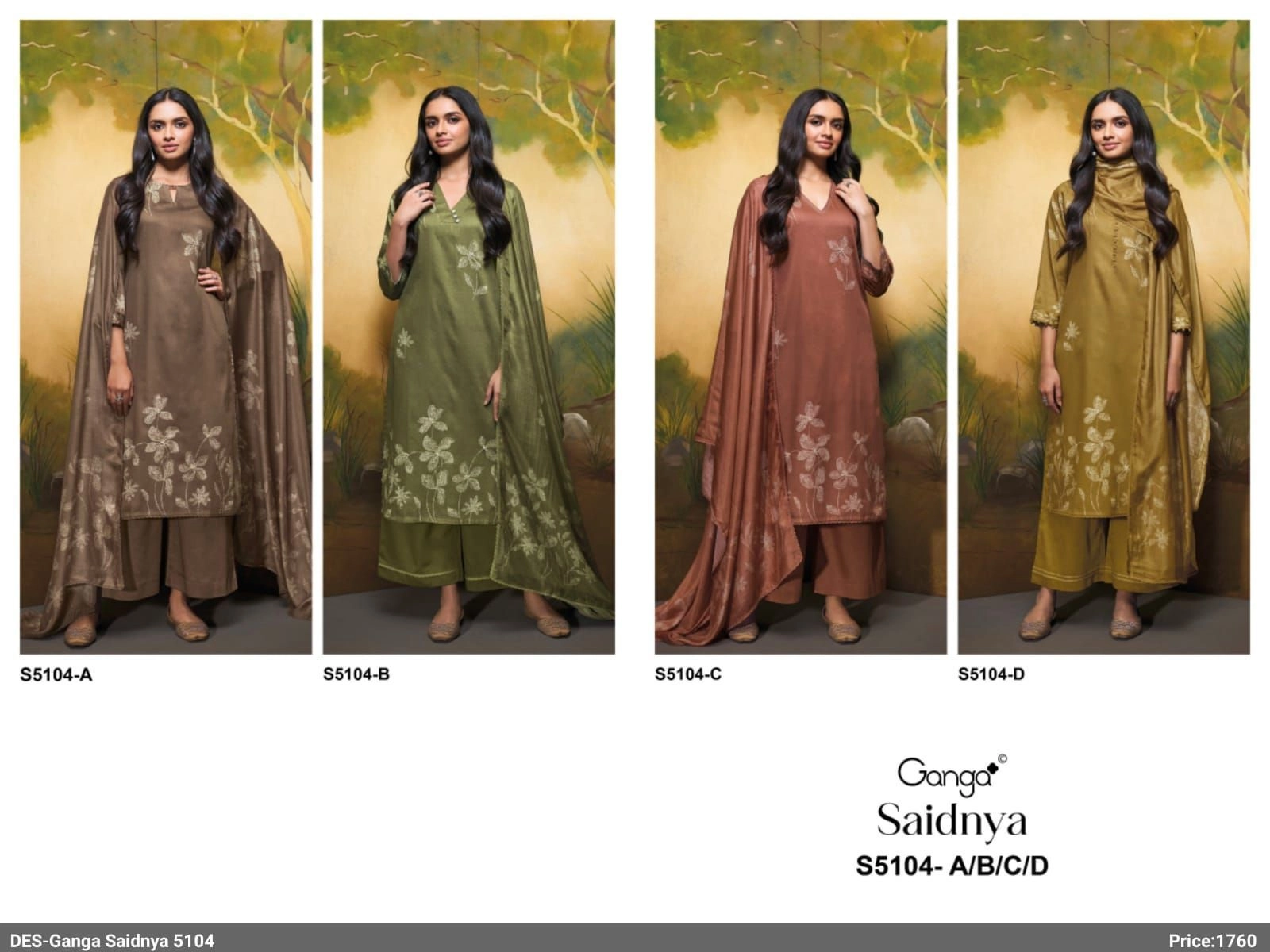 Ganga-Saidnya S5104(Rs.1760 per piece: total 4 piece) 1