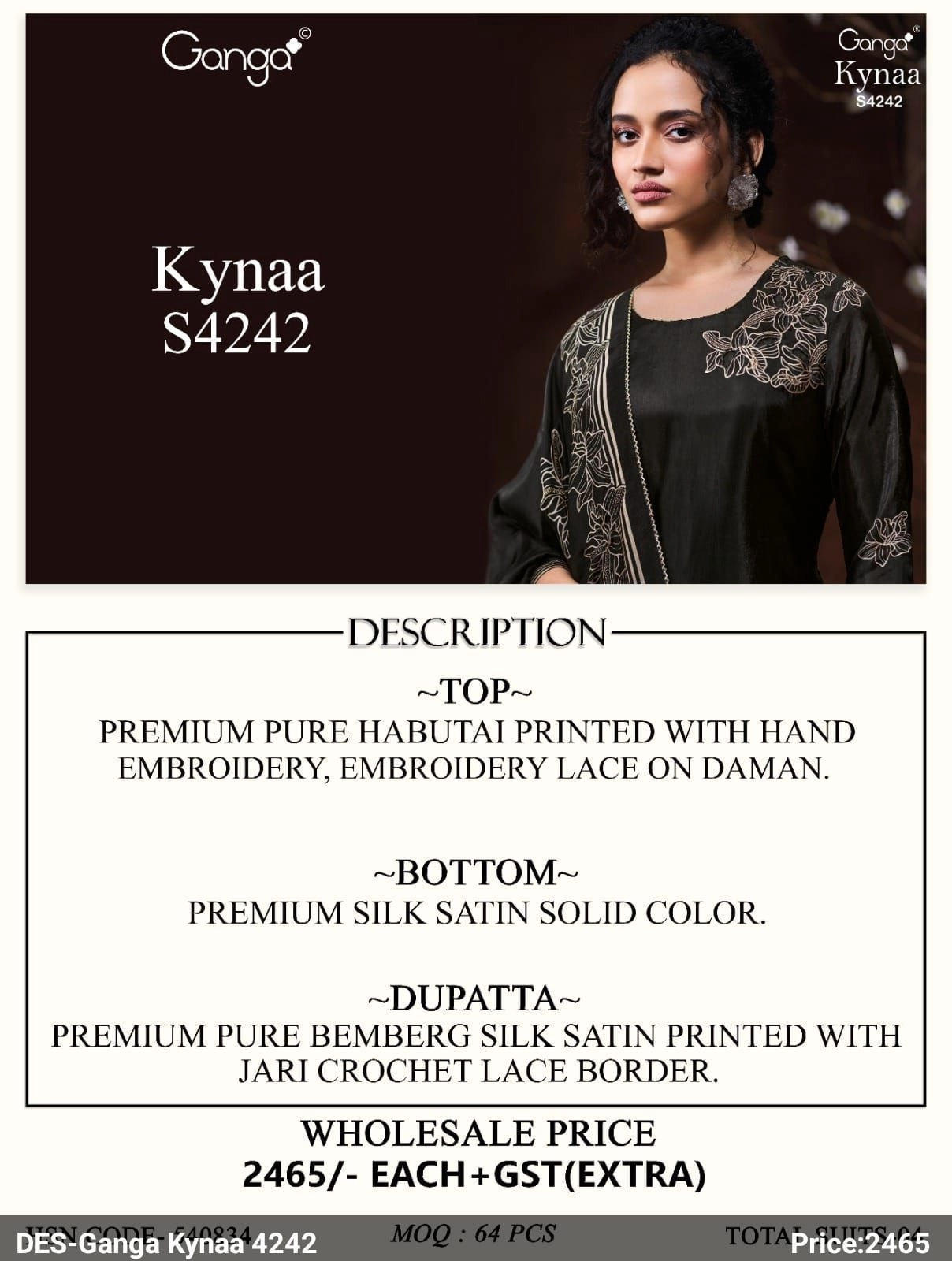 Ganga-Kynaa S4242(Rs.2465 per piece: total 4 piece) 2
