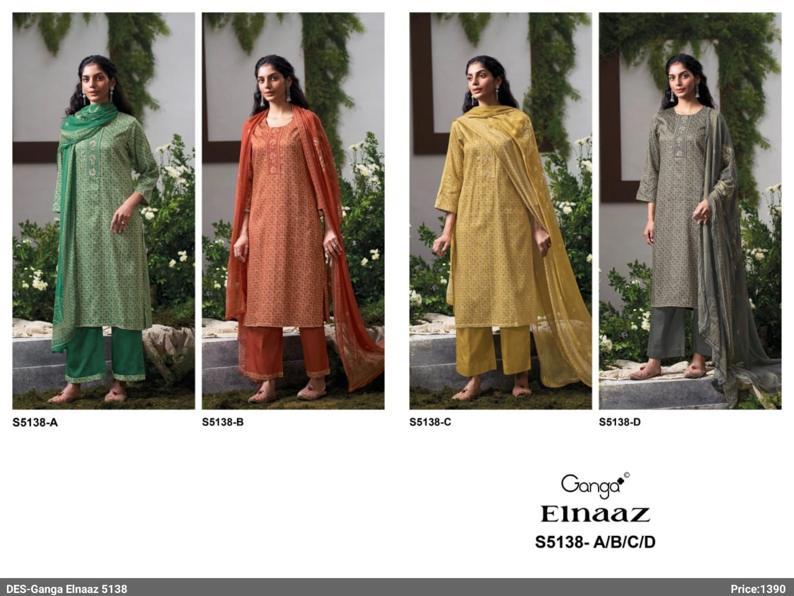 Ganga-Elnaaz S5138(Rs.1390 per piece: total 4 piece) 1