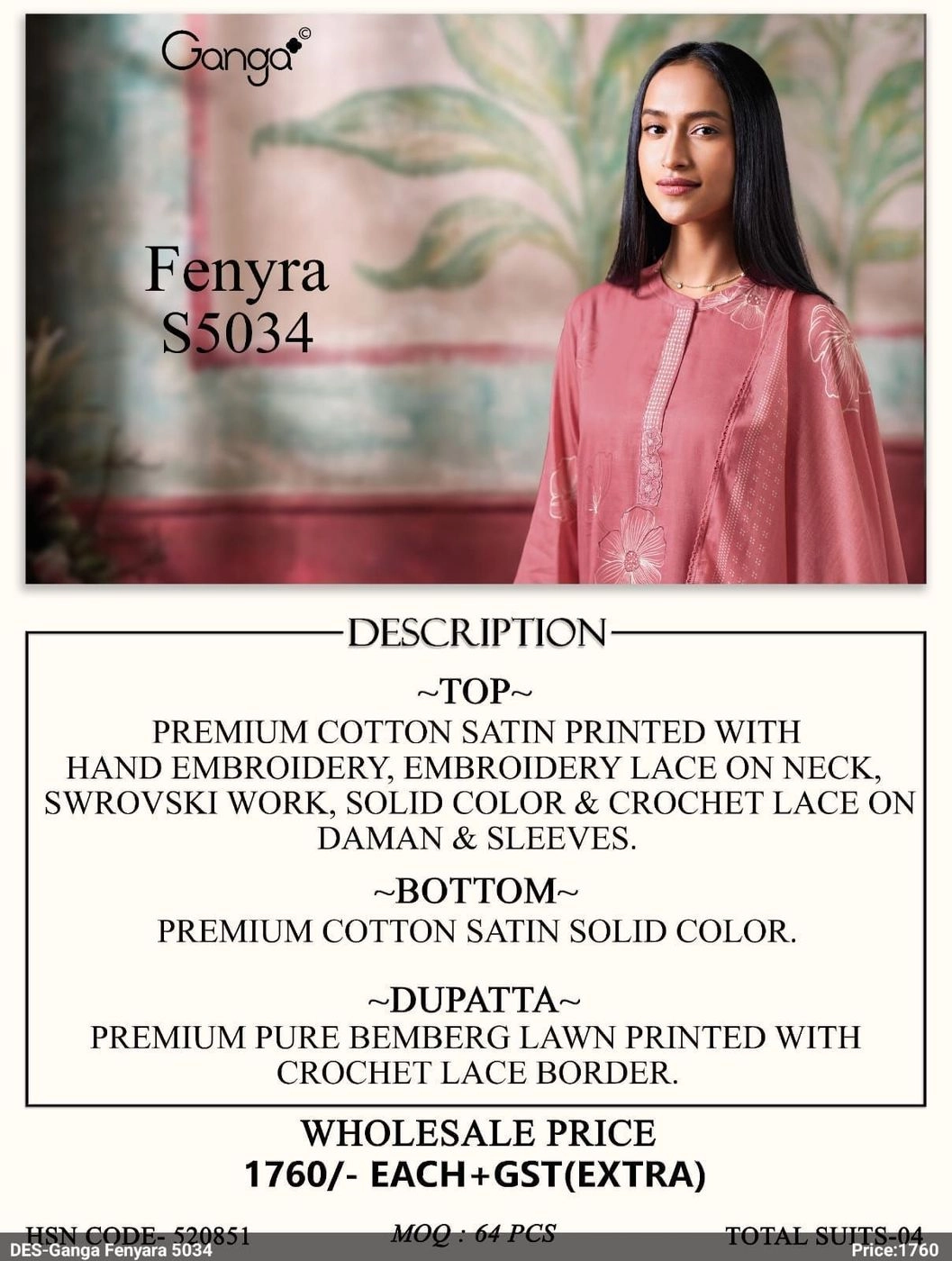 Ganga-Fenyra S5034(Rs.1760 per piece: total 4 piece) 2