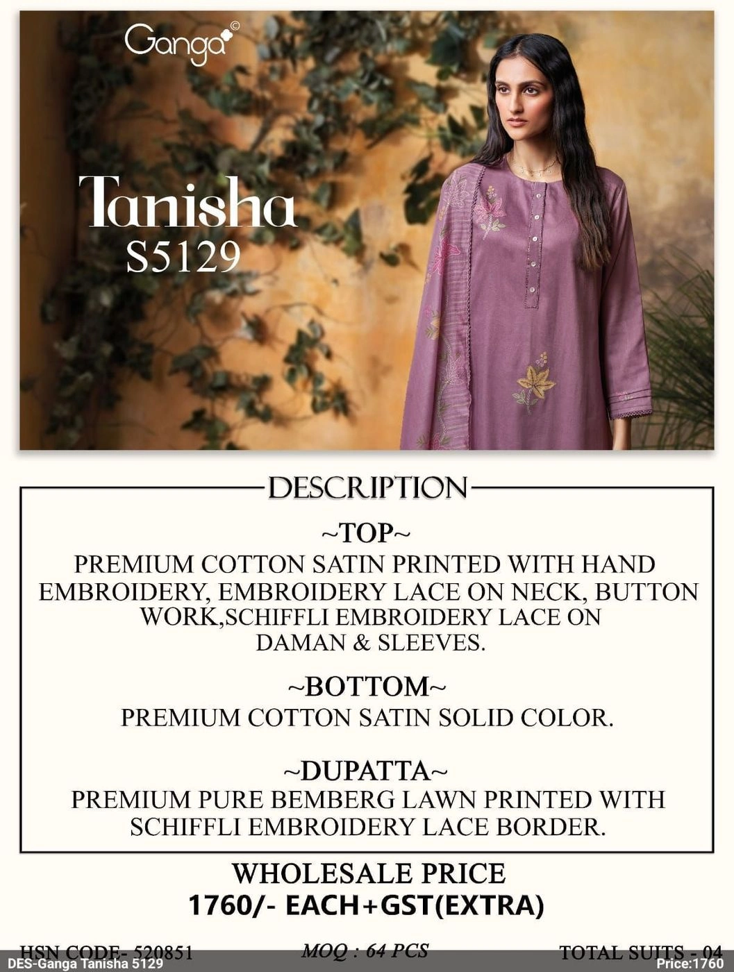 Ganga-Tanisha S5129(Rs.1760 per piece: total 4 piece) 2