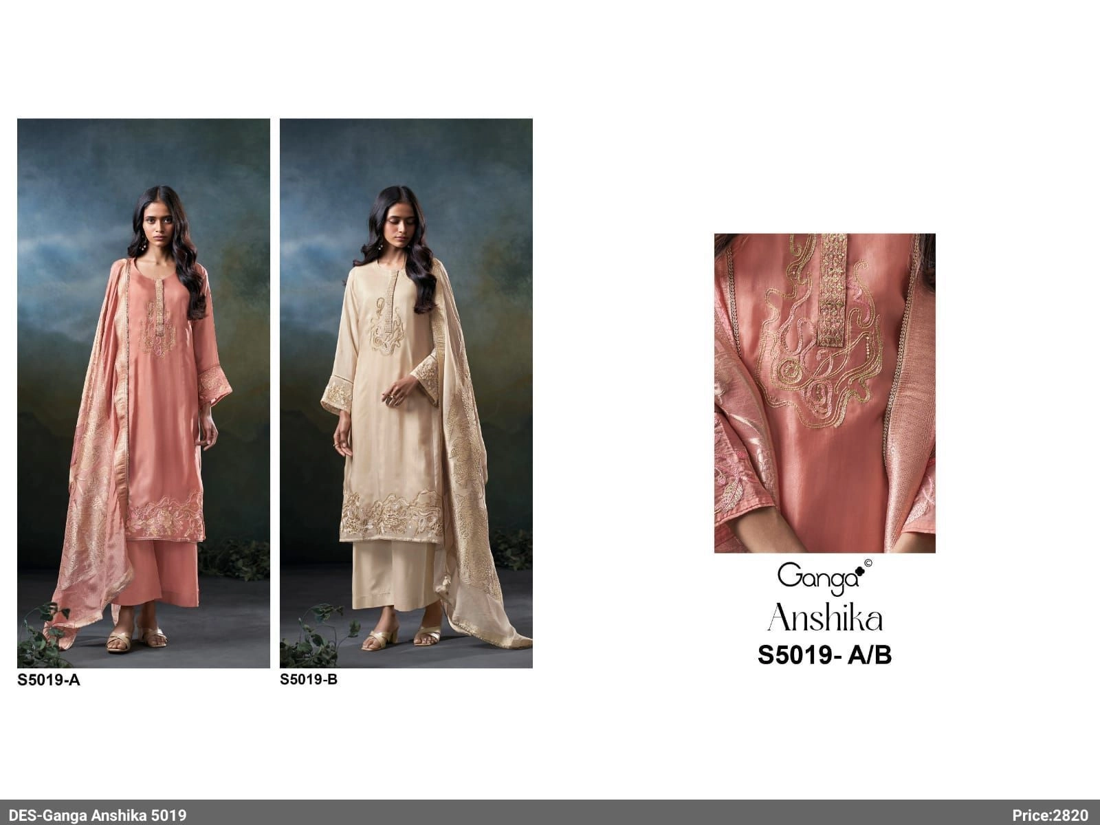 Ganga-Anshika S5019(Rs.2820 per piece: total 2 piece) 1
