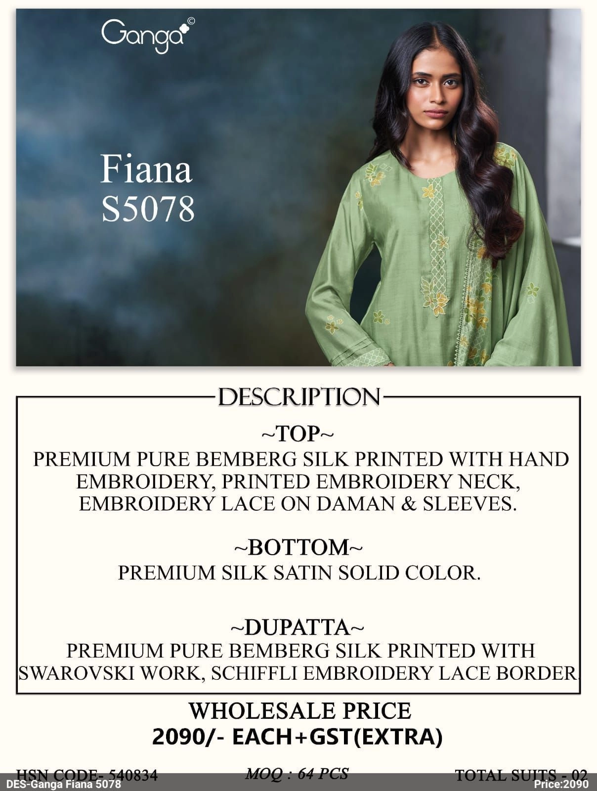 Ganga-Fiana S5078(Rs.2090 per piece: total 2 piece) 2