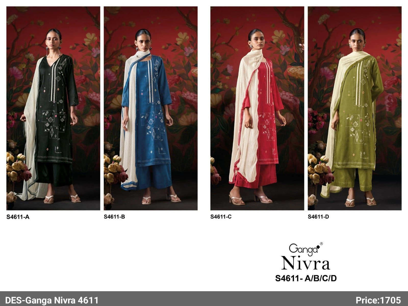 Ganga-Nivra S4611(Rs.1705 per piece: total 4 piece) 1