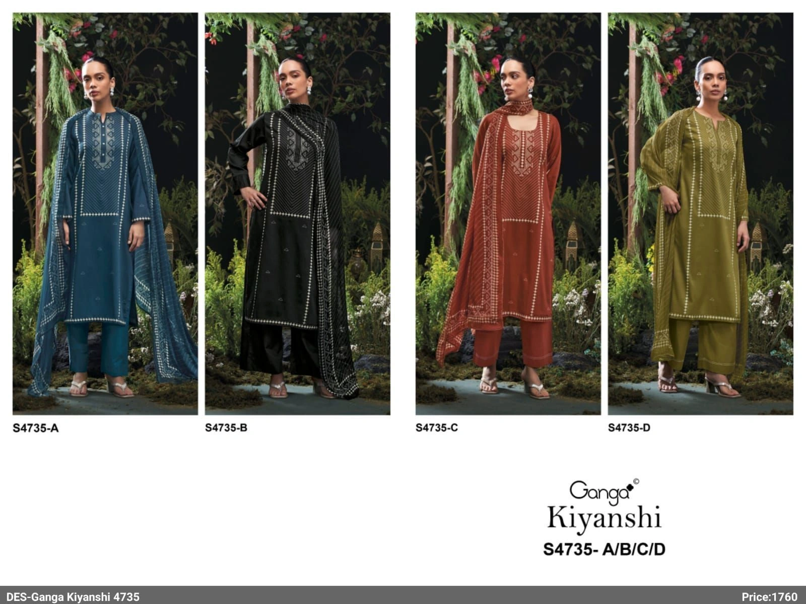 Ganga-Kiyanshi S4735(Rs.1760 per piece: total 4 piece)