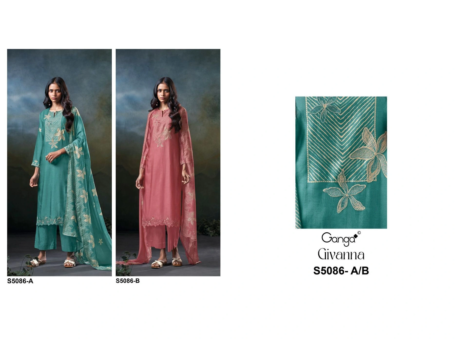 Ganga-Givanna
S5086(Rs.2090 per piece: total 2 piece) 5
