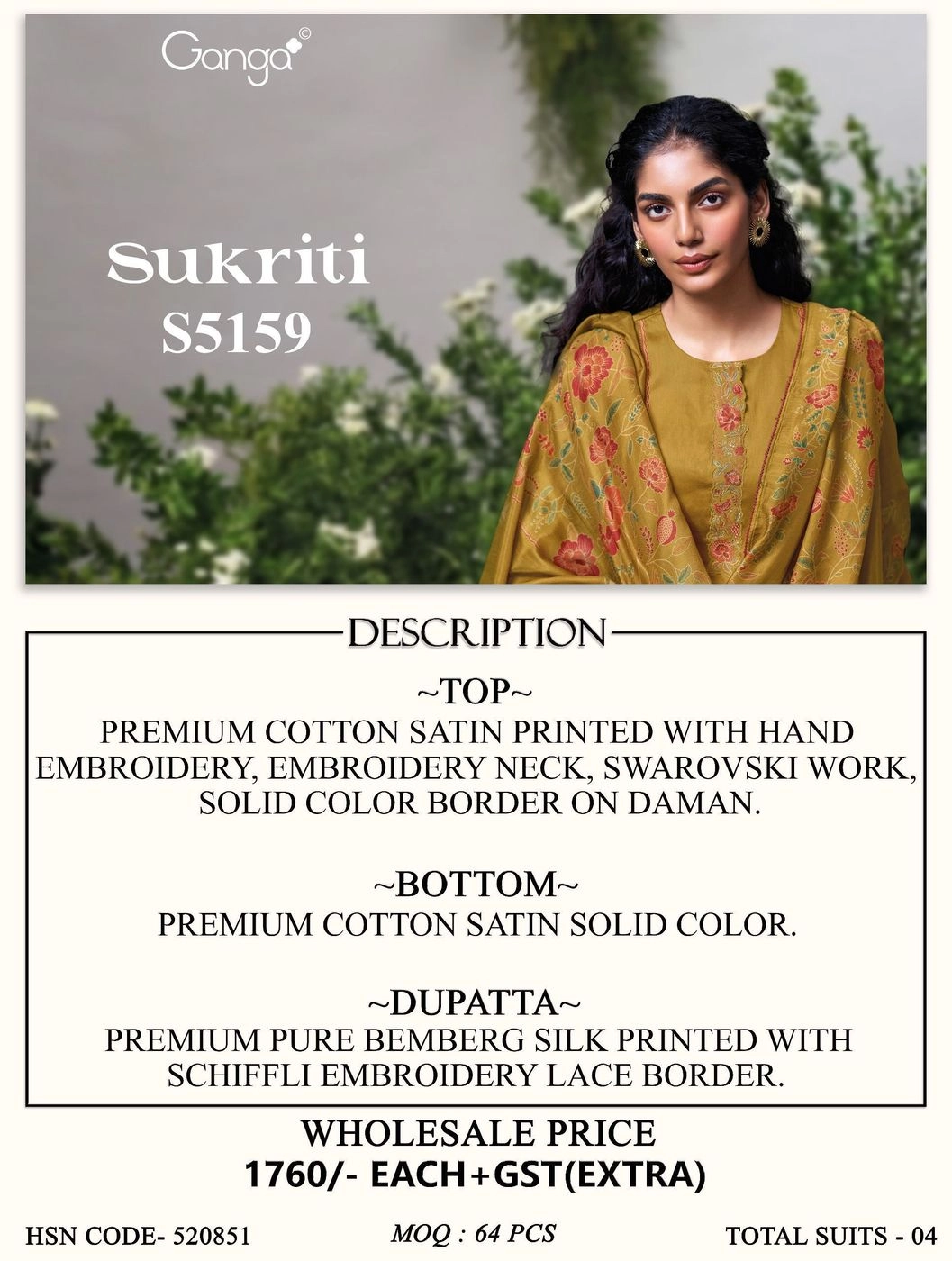 Ganga-Sukriti
S5159(Rs.1760 per piece: total 4 piece) 10