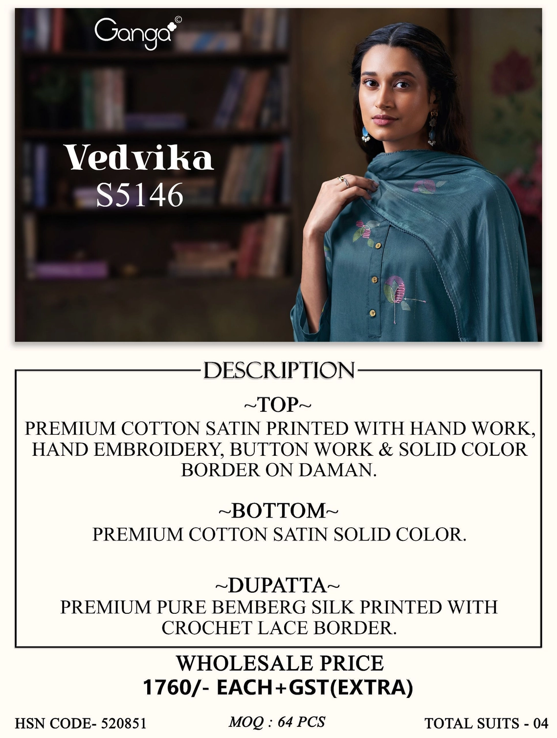 Ganga-Vedvika
S5146(Rs.1760 per piece: total 4 piece) 11