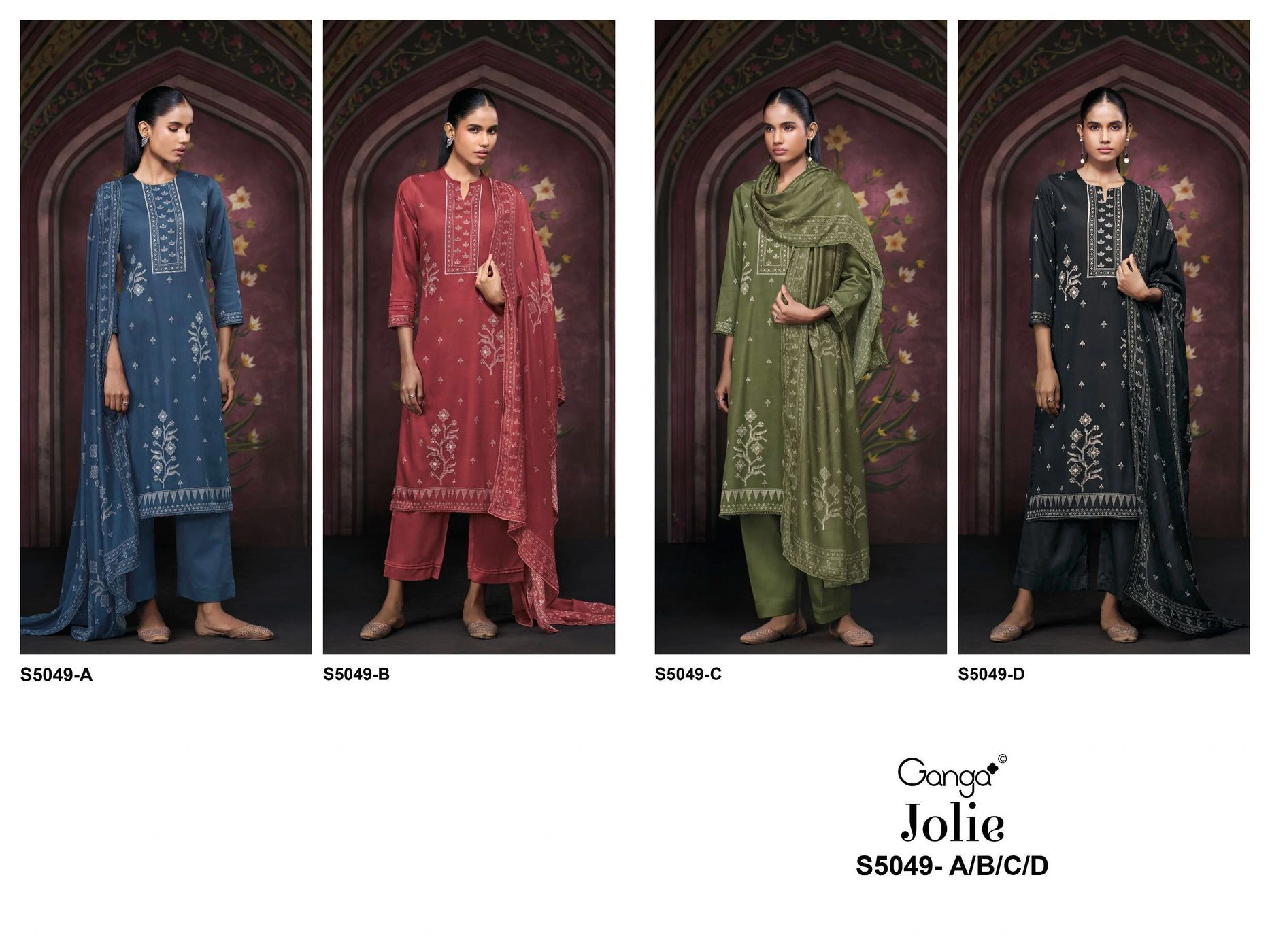 Ganga-Jolie
S5049(Rs.1760 per piece: total 4 piece) 9