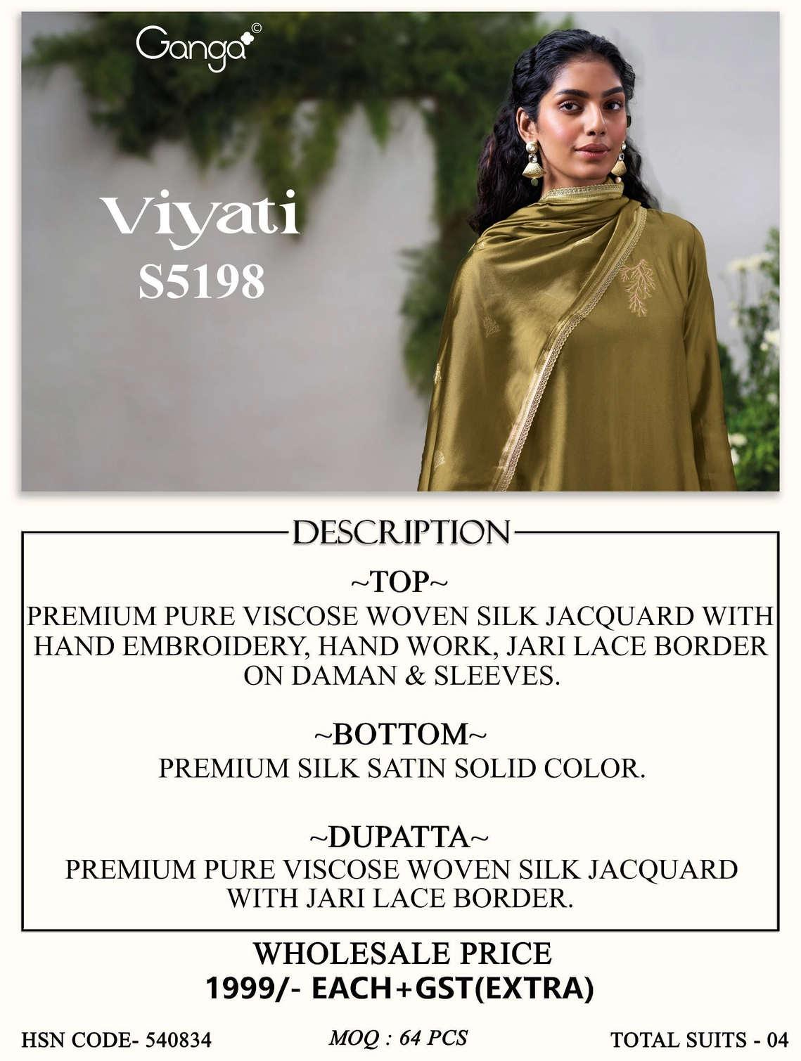Ganga-Viyati
S5198(Rs.1999 per piece: total 4 piece) 9