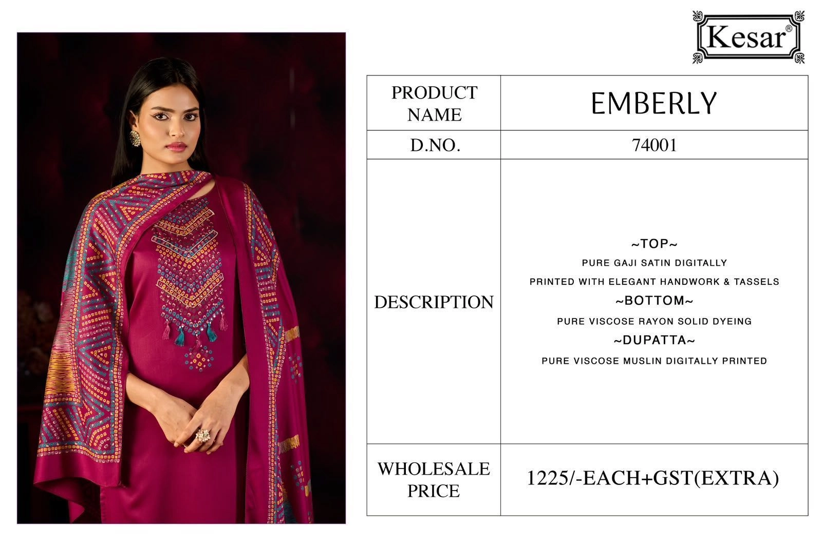 Kesar-EMBERLY 74001(Rs.1225 per piece: total 4 piece) 8
