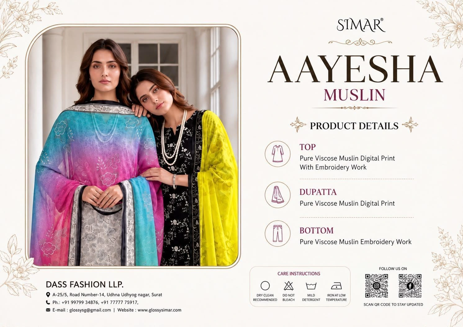 SIMAR-AAYESHA MUSLIN(Rs.1695 per piece: total 6 piece) 9