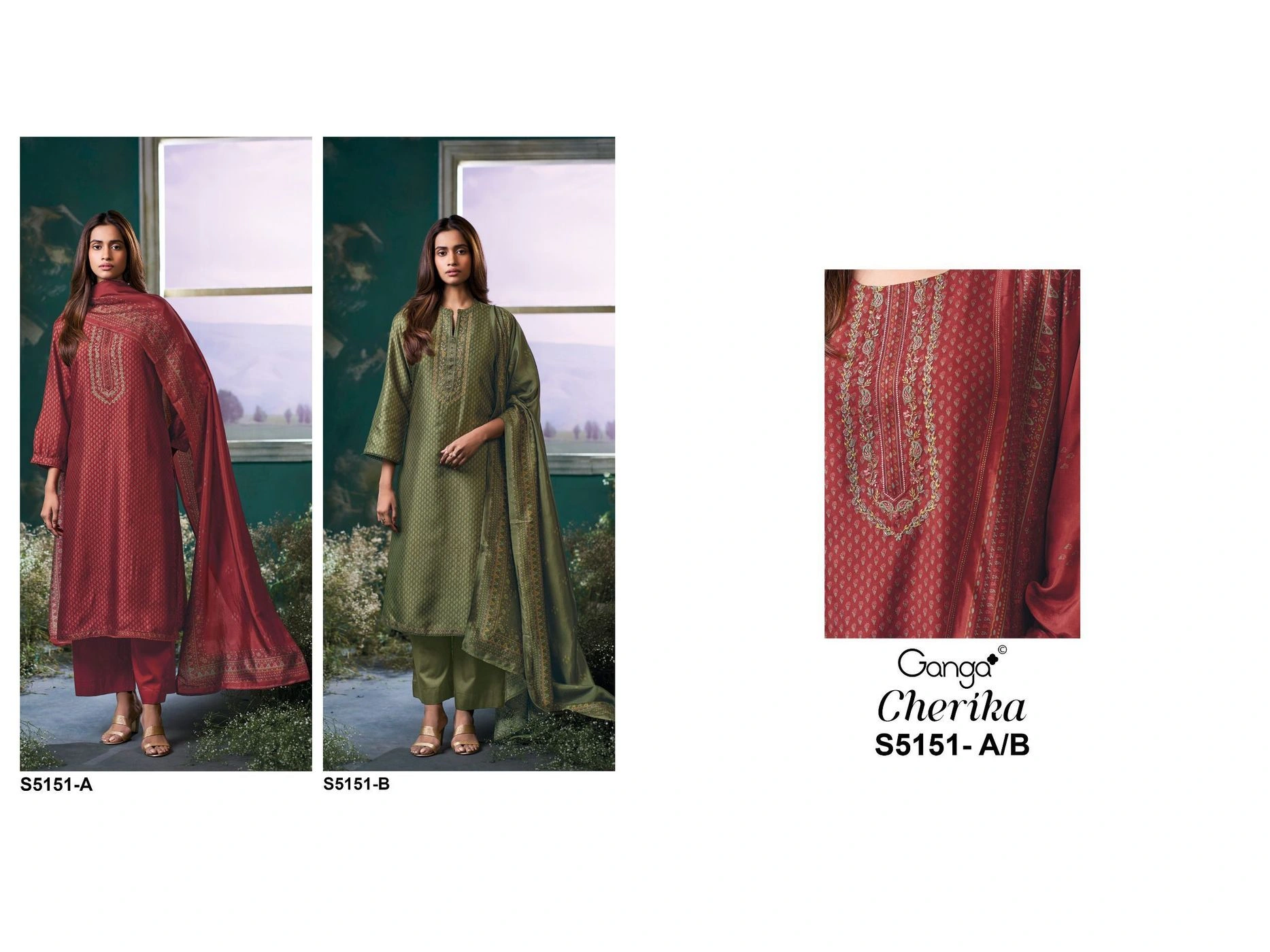 Ganga-Cherika
S5151(Rs.2230 per piece: total 2 piece) 5