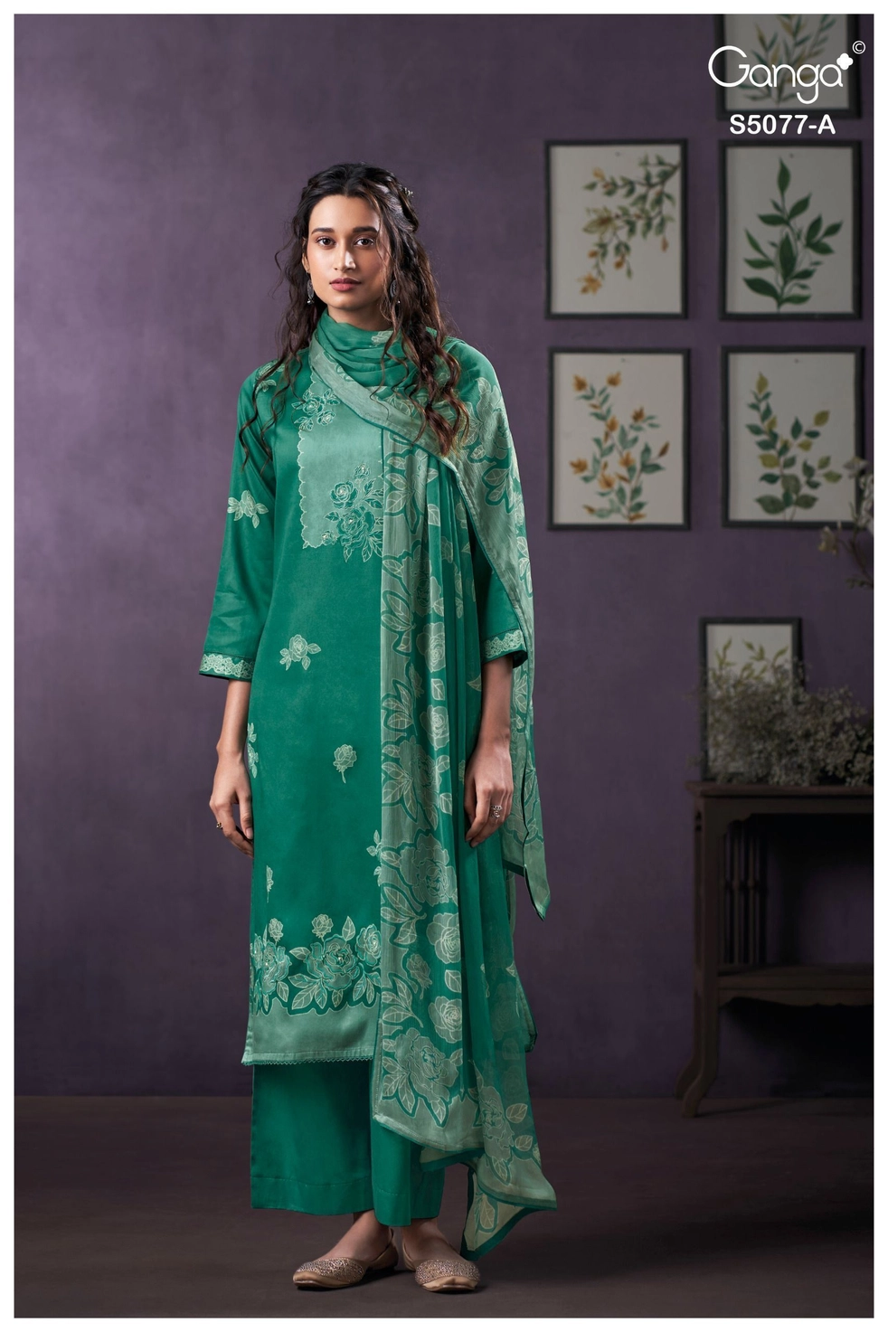 Ganga-SANJEEDA
S5077(Rs.1760 per piece: total 4 piece) 4