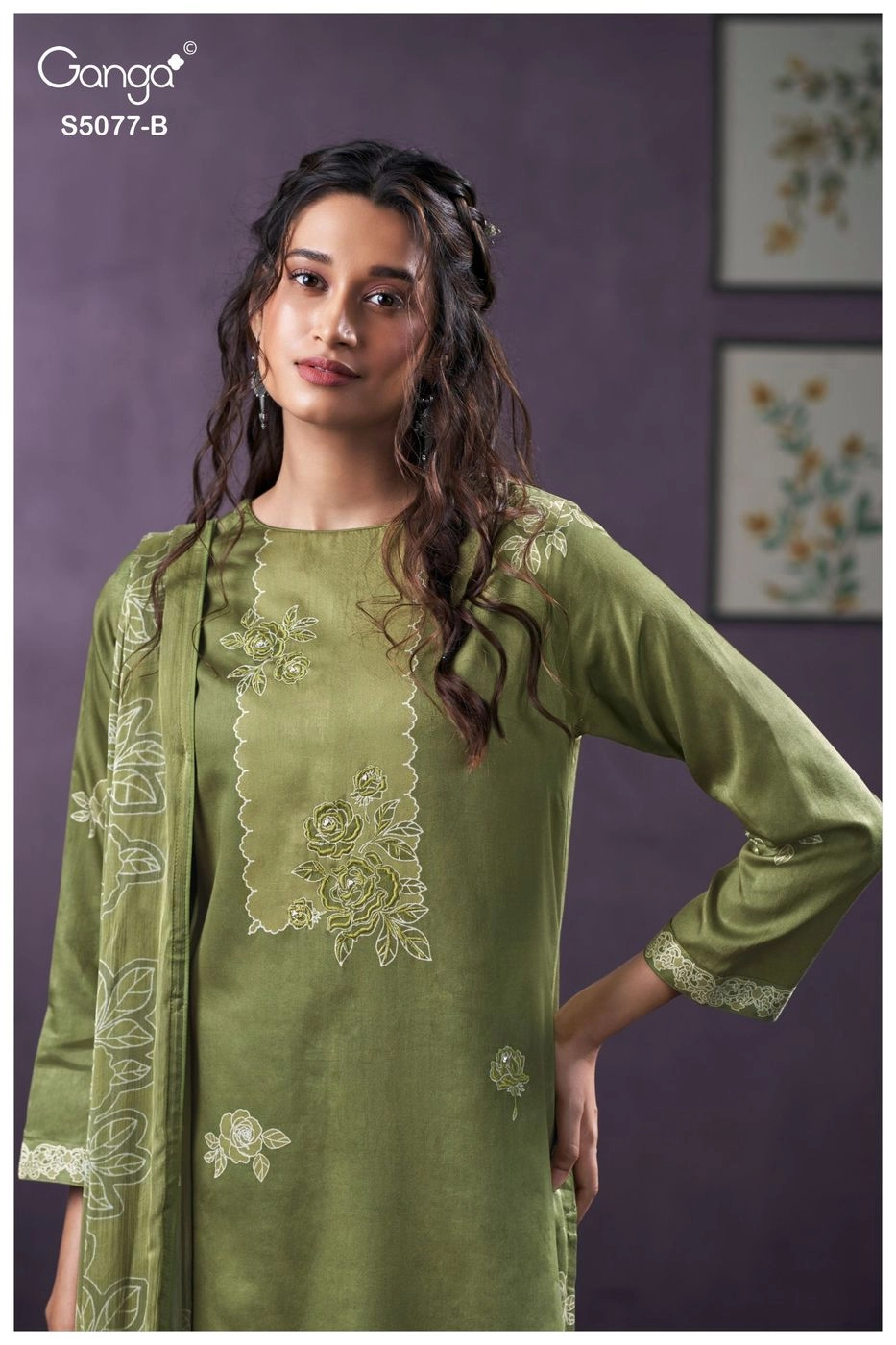 Ganga-SANJEEDA
S5077(Rs.1760 per piece: total 4 piece) 5