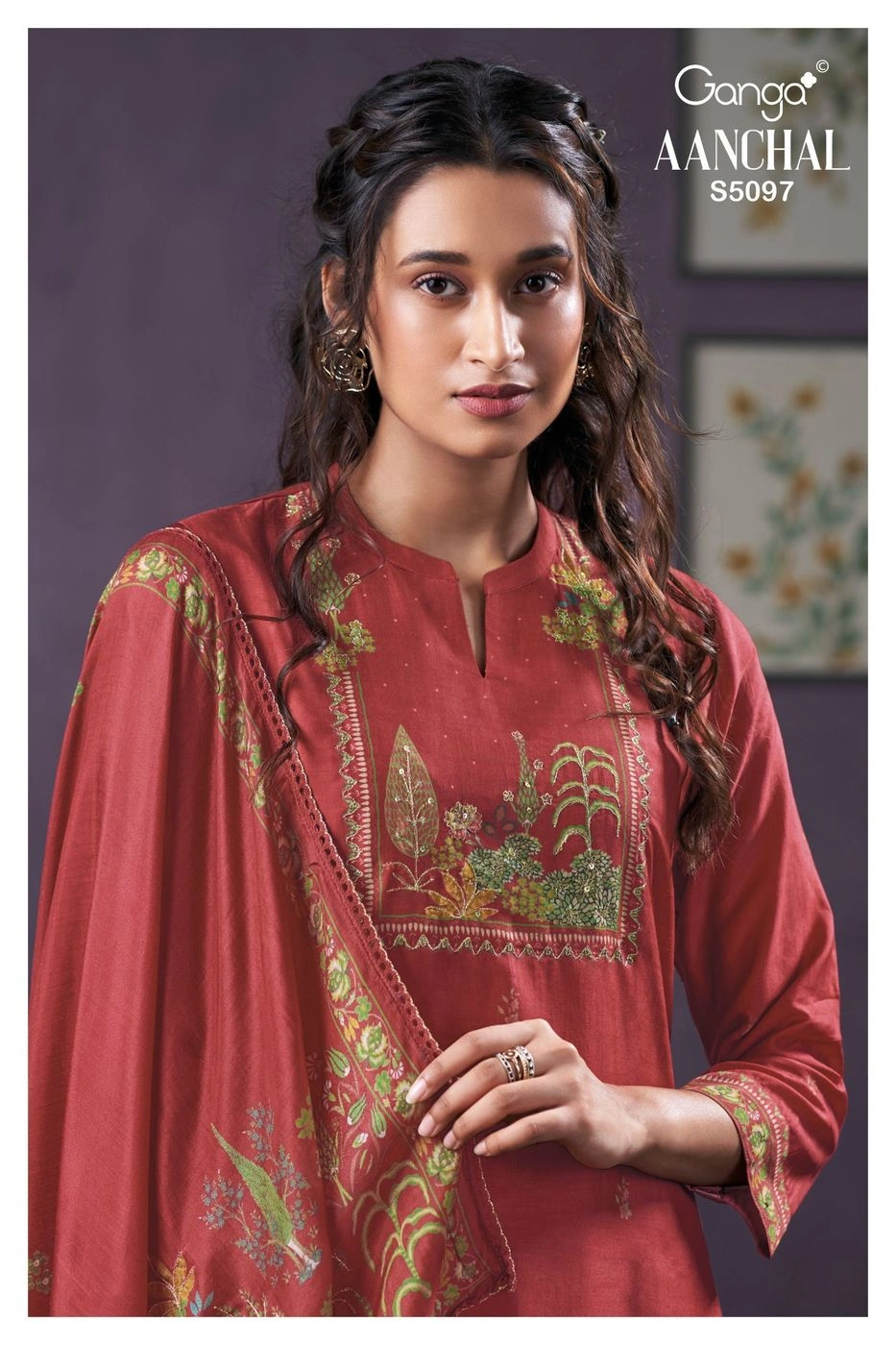 Ganga-AANCHAL
S5097(Rs.2110 per piece: total 2 piece) 1