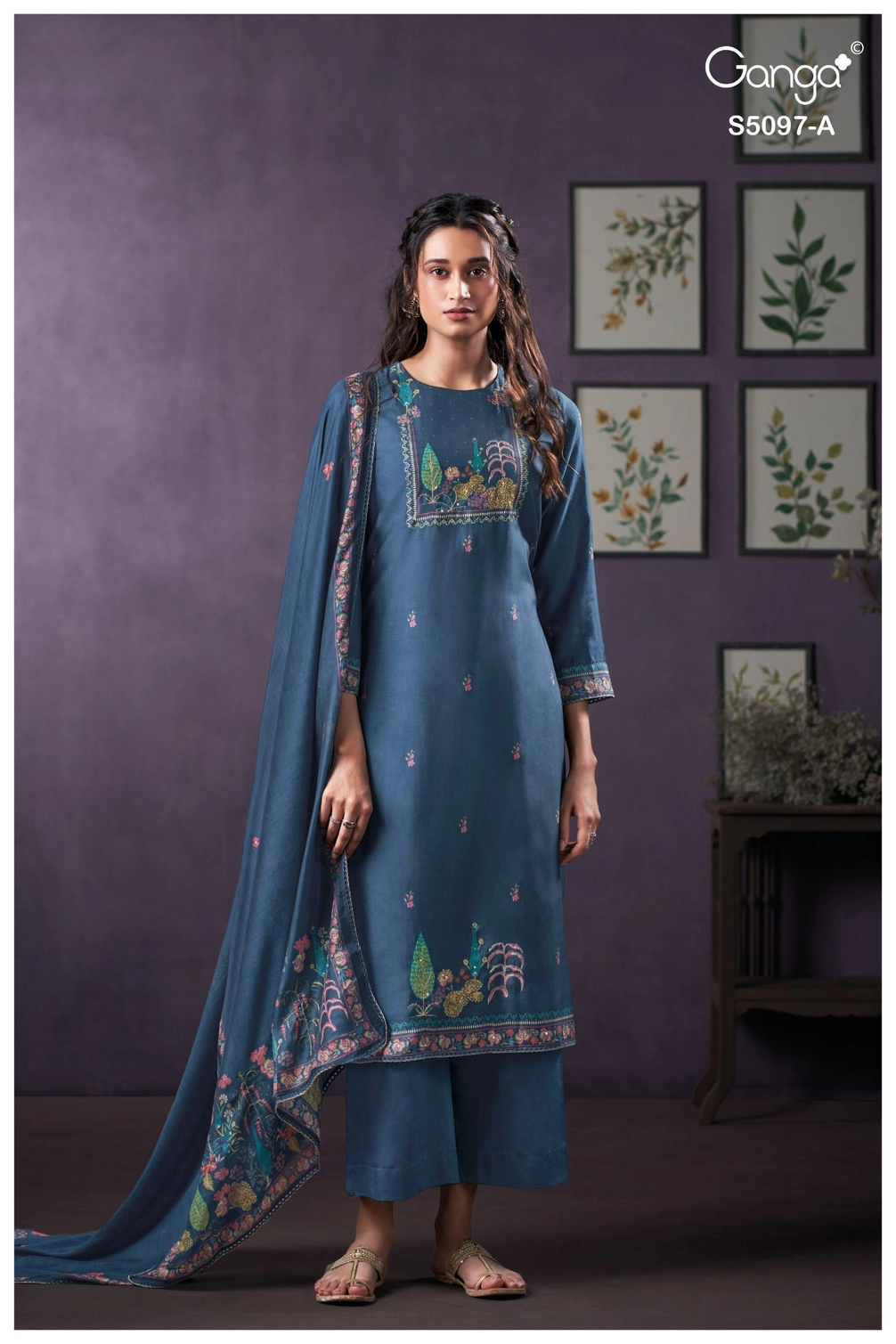 Ganga-AANCHAL
S5097(Rs.2110 per piece: total 2 piece) 4