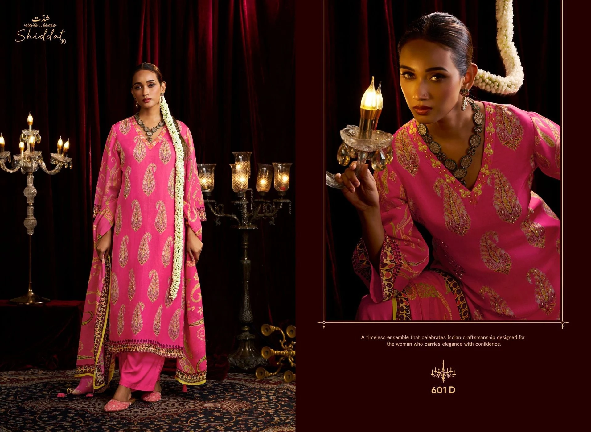 Shidlat-Bell Rose(Rs.2195 per piece: total 4 piece)