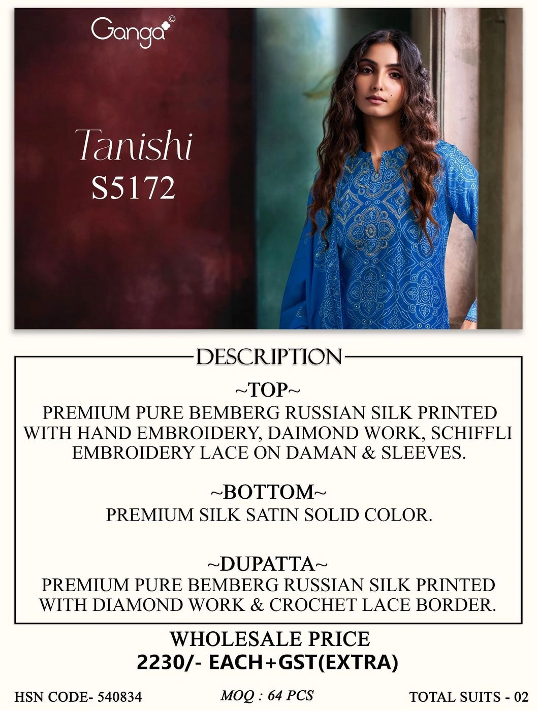 Ganga-Tanishi
S5172(Rs.2230 per piece: total 2 piece) 7