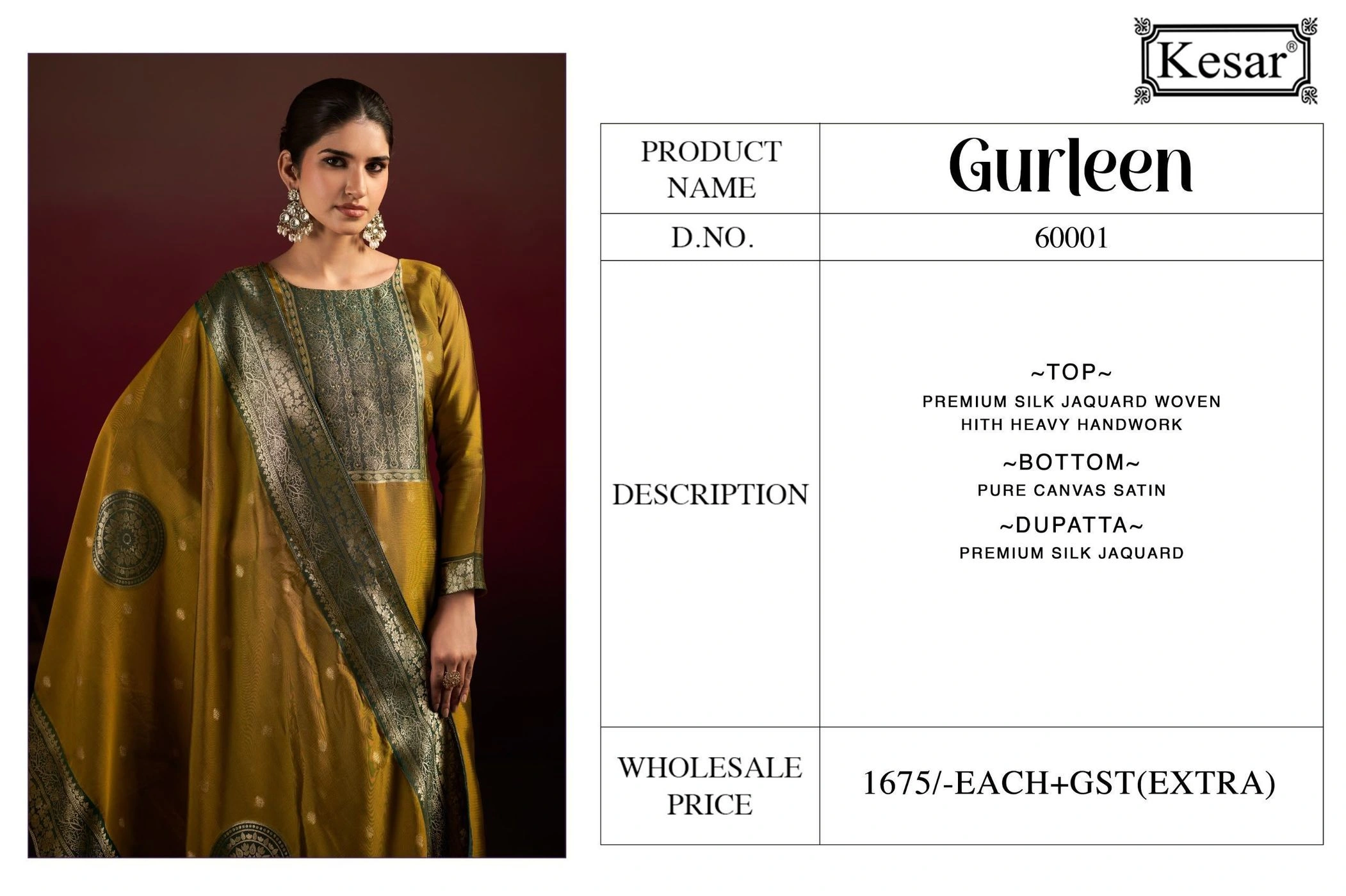 Kesar-Gurleen 60001(Rs.1675 per piece: total 3 piece) 9