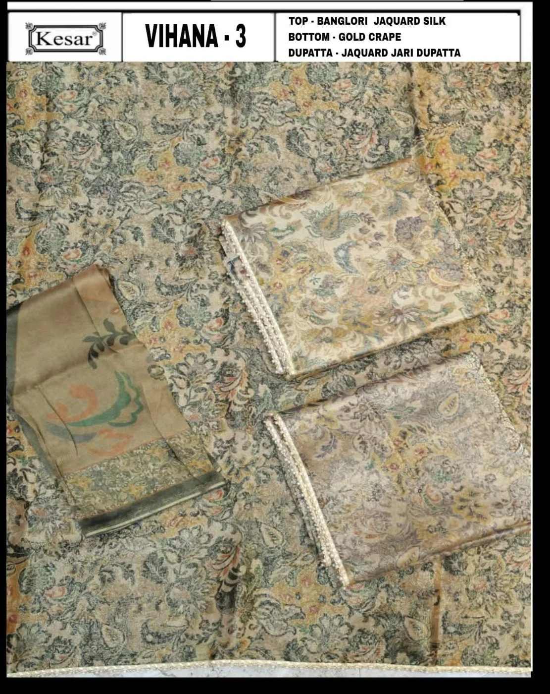 Kesar-VIHANA - 3(Rs.1695 per piece: total 3 piece)