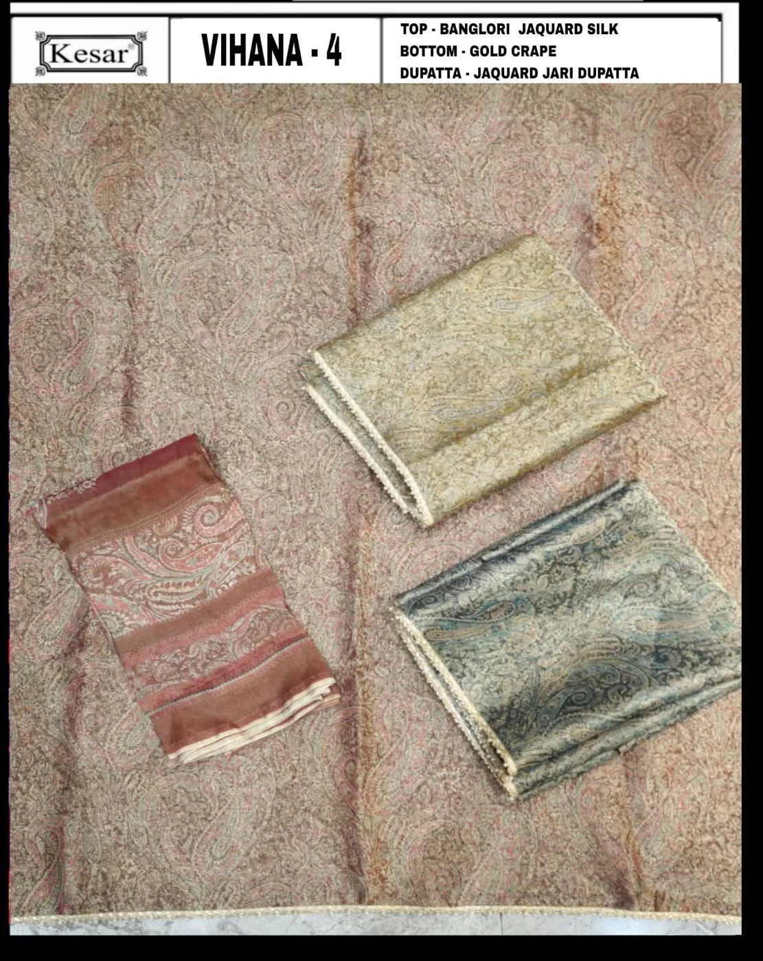 Kesar-Vihana 4(Rs.1695 per piece: total 3 piece)