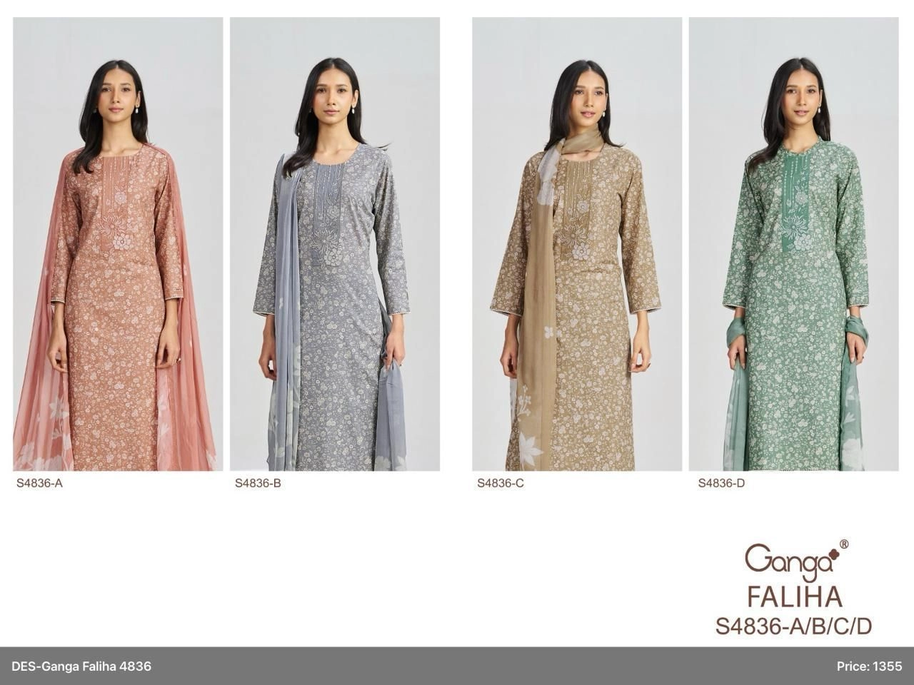 Ganga-Faliha
S4836(Rs.1355 per piece: total 4 piece ) 2