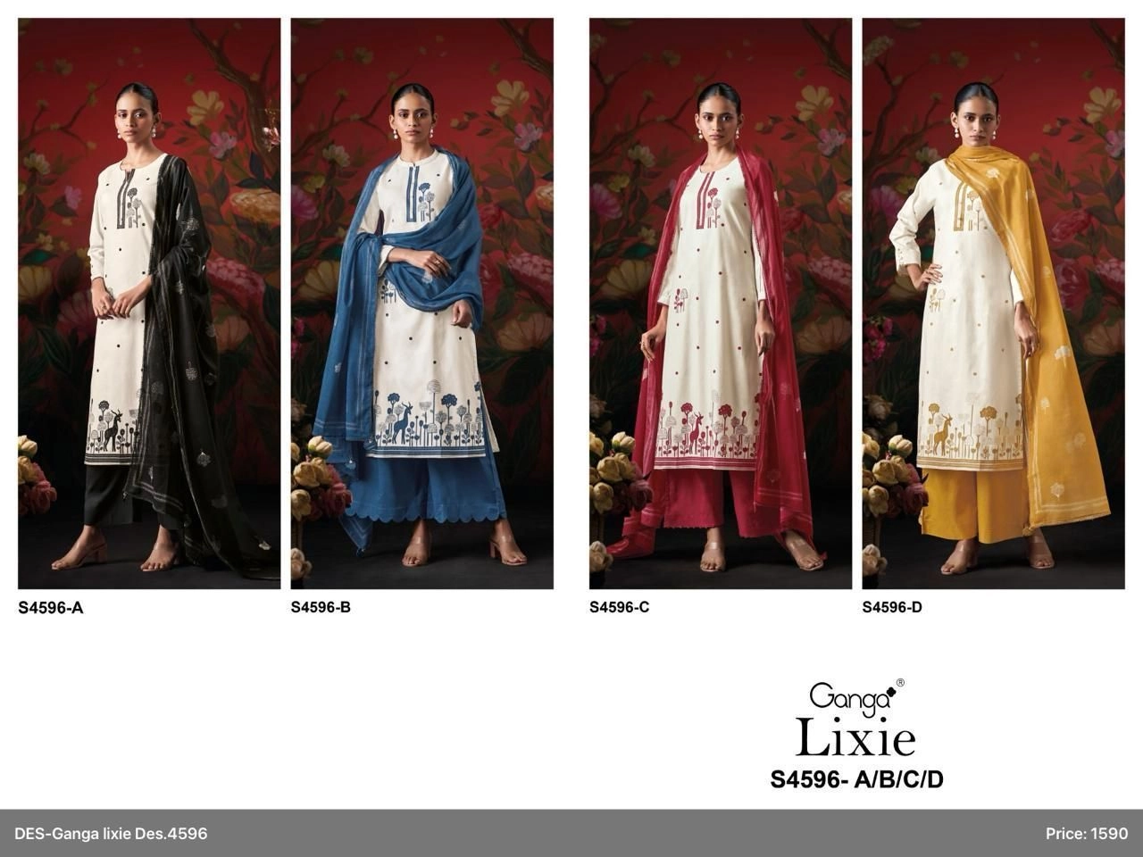 Ganga-Lixie
S4596(Rs.1590 per piece: total 4 piece) 2