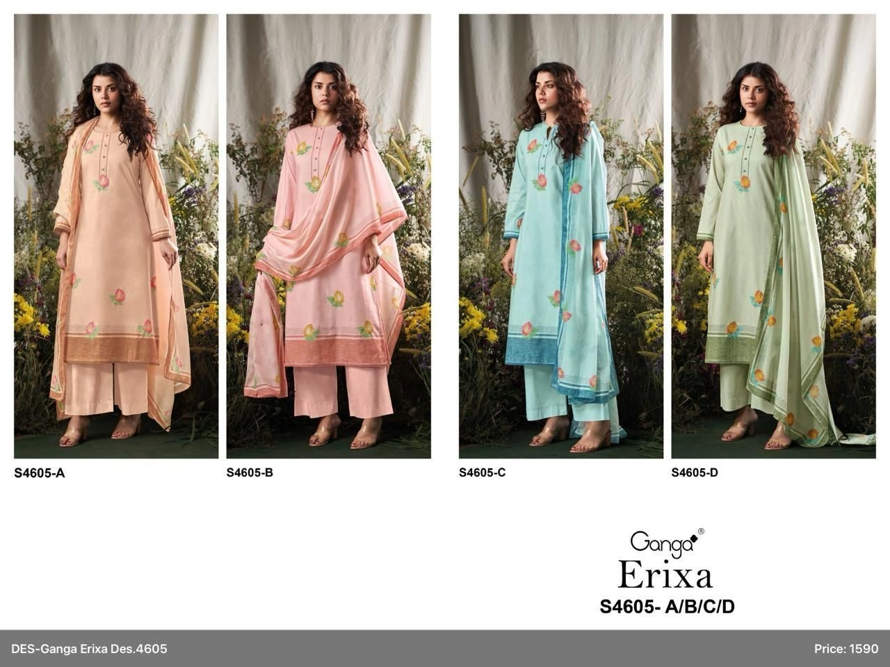 Ganga-Erixa
S4605(Rs.1590 per piece: total 4 piece) 2