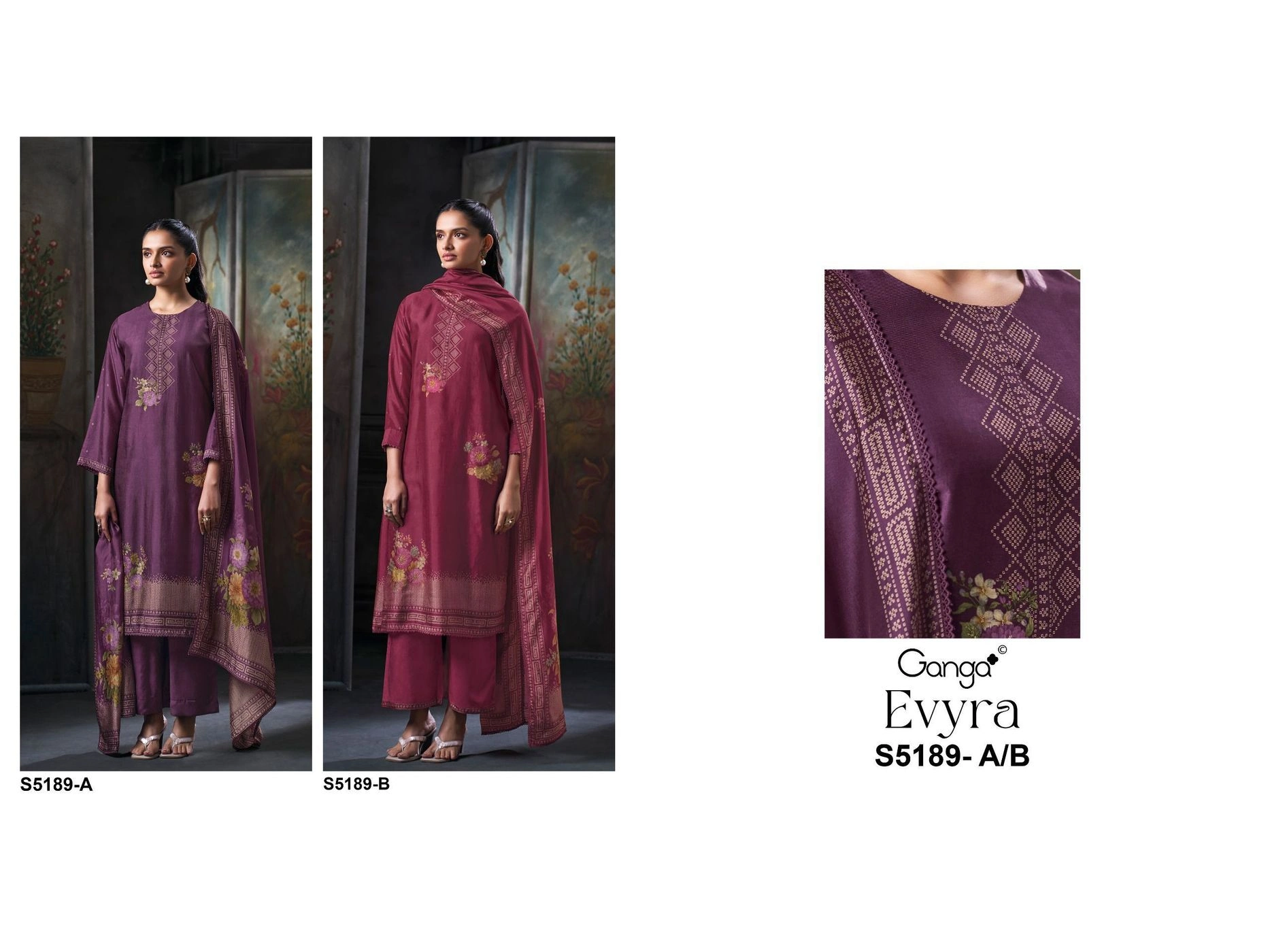 Ganga-Evyra
S5189(Rs.2230 per piece: total 2 piece) 5