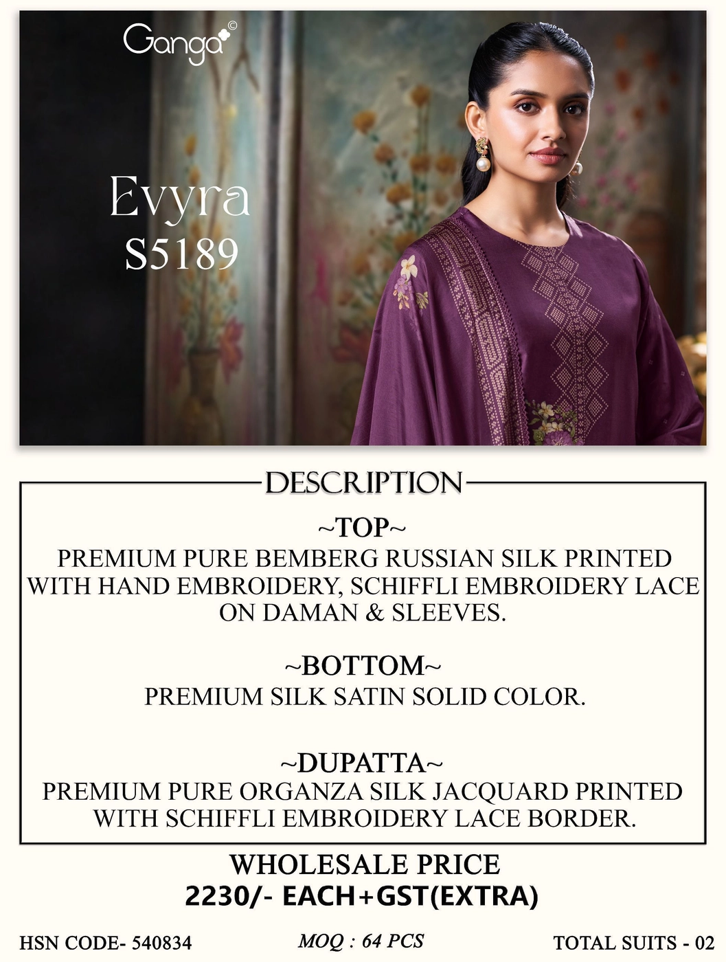 Ganga-Evyra
S5189(Rs.2230 per piece: total 2 piece) 6