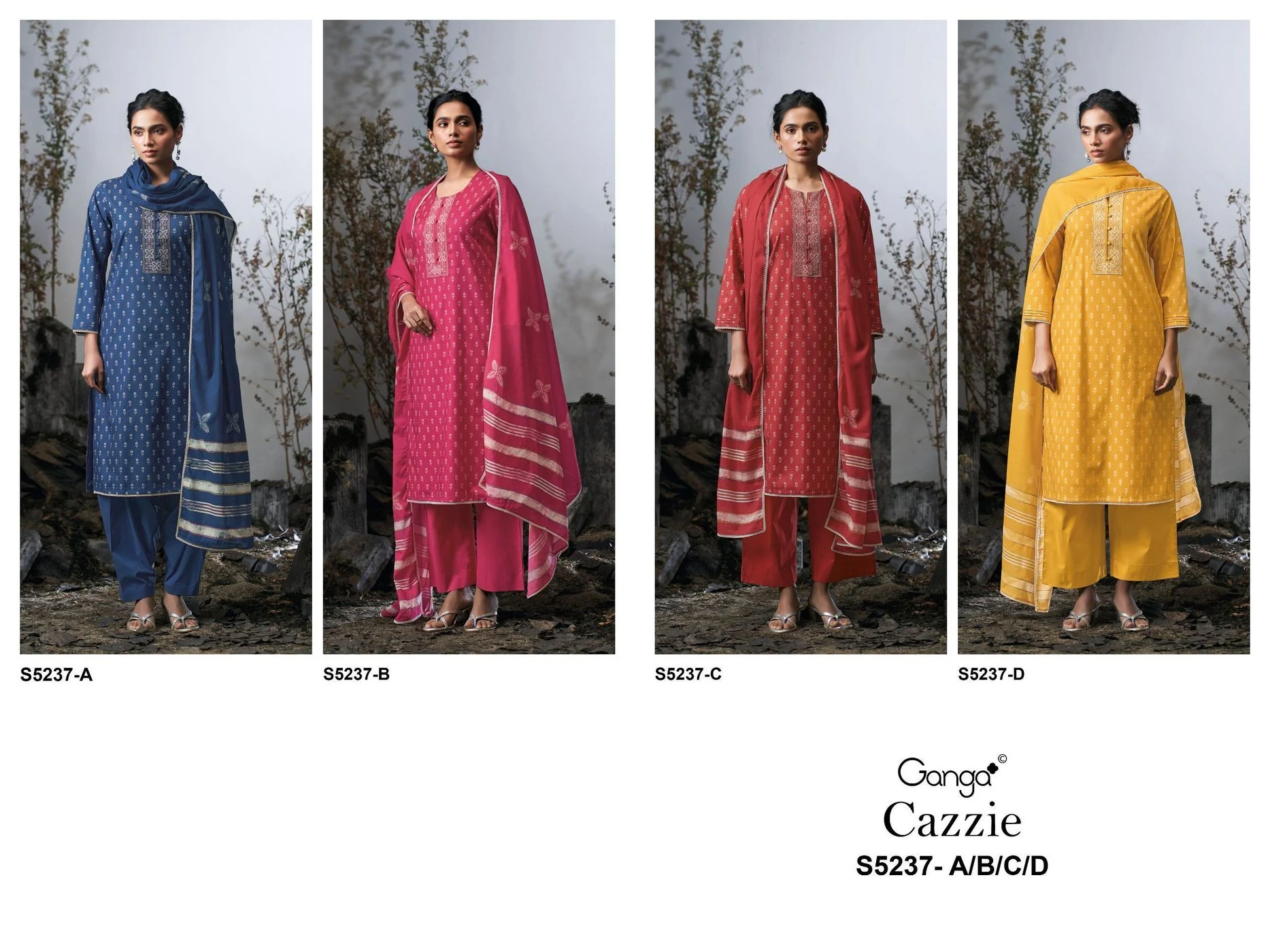 Ganga-Cazzie
S5237(Rs.1640 per piece: total 4 piece) 9