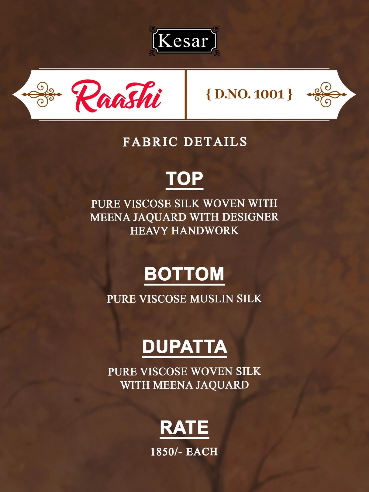 Kesar-Raashi(Rs.1850 per piece: total 4 piece) 9