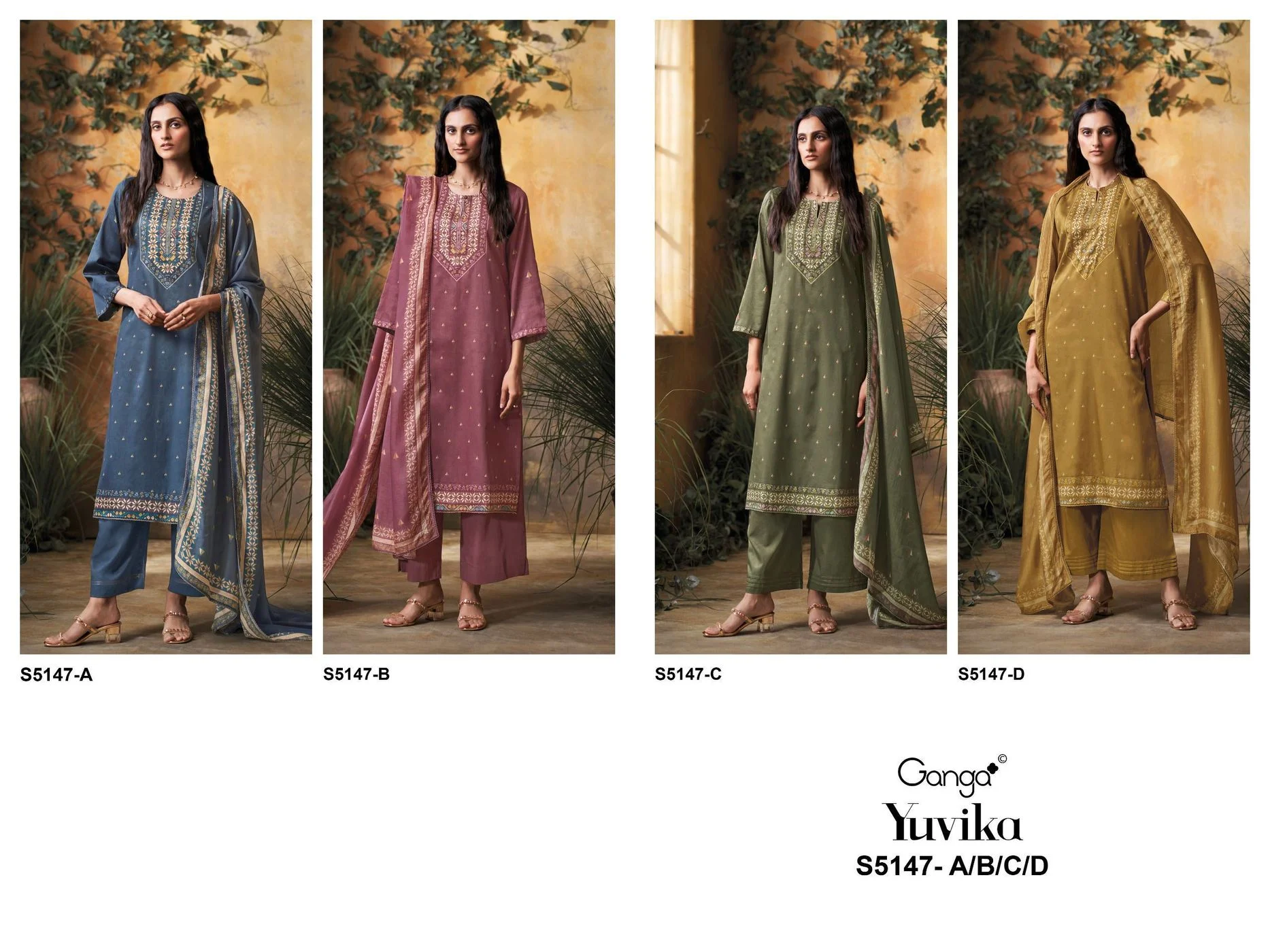 Ganga-Yuvika S5147(Rs.1795 per piece: total 4 piece) 9