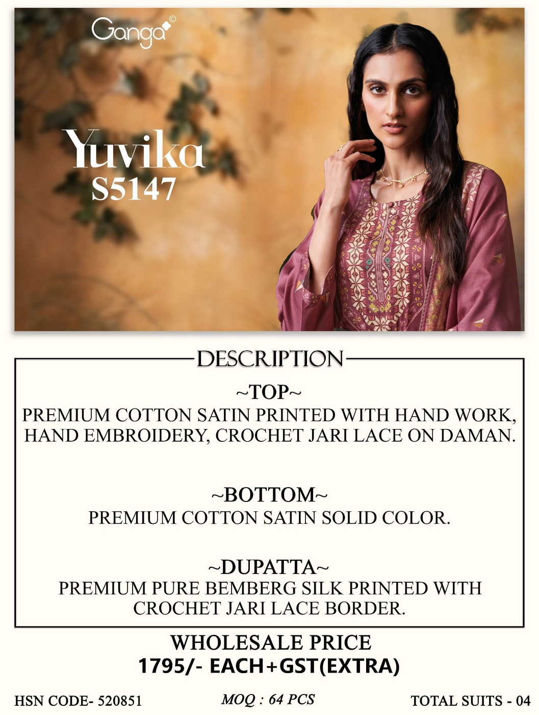 Ganga-Yuvika S5147(Rs.1795 per piece: total 4 piece) 10