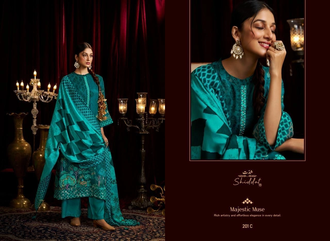 Bell Rose-DESIGN NO
201(Rs.2195 per piece: total 4 piece) 3