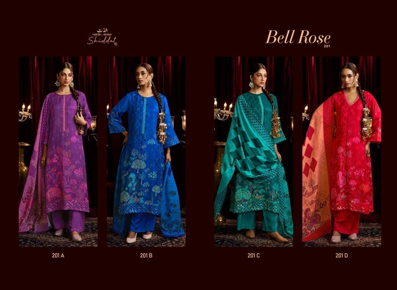 Bell Rose-DESIGN NO
201(Rs.2195 per piece: total 4 piece) 7