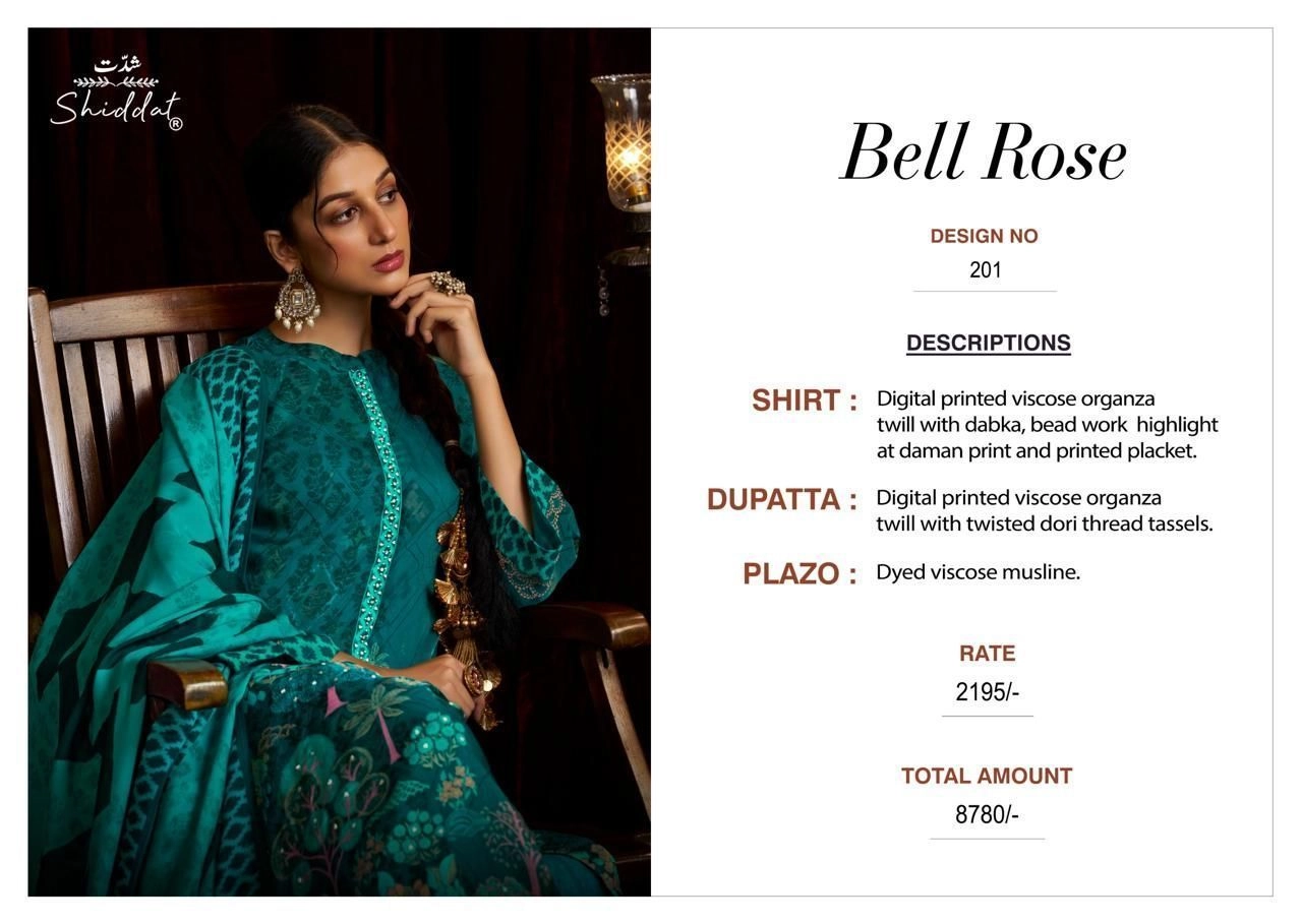 Bell Rose-DESIGN NO
201(Rs.2195 per piece: total 4 piece) 8