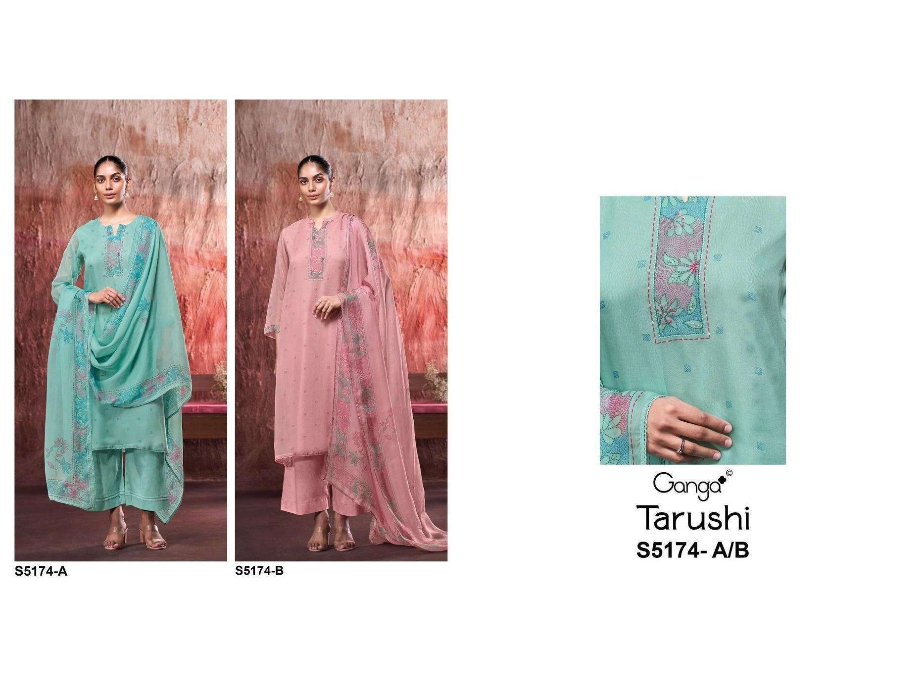 Ganga-Tarushi
S5174(Rs.2380 per piece: total 2 piece) 6