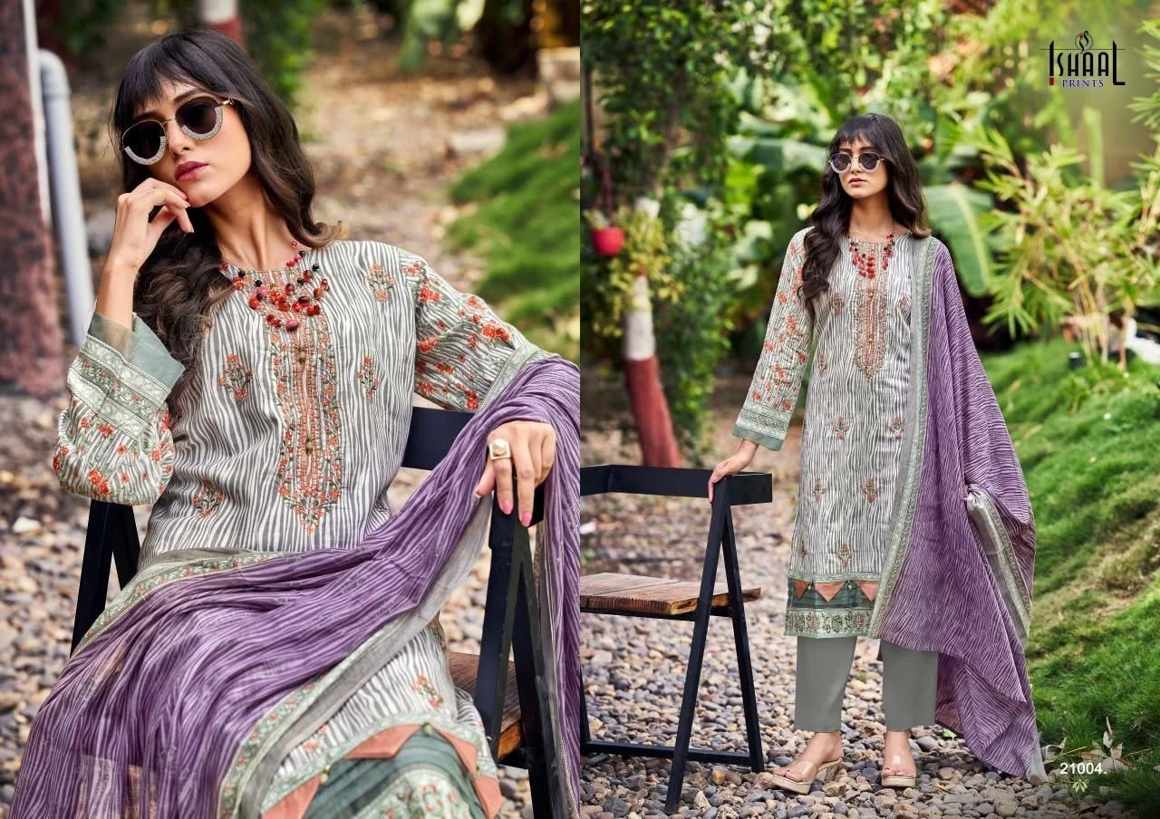 ISHAAL PRINTS-ISHAAL EMBROIDERED VOL-21(Rs.595 per piece: total 10 piece) 4