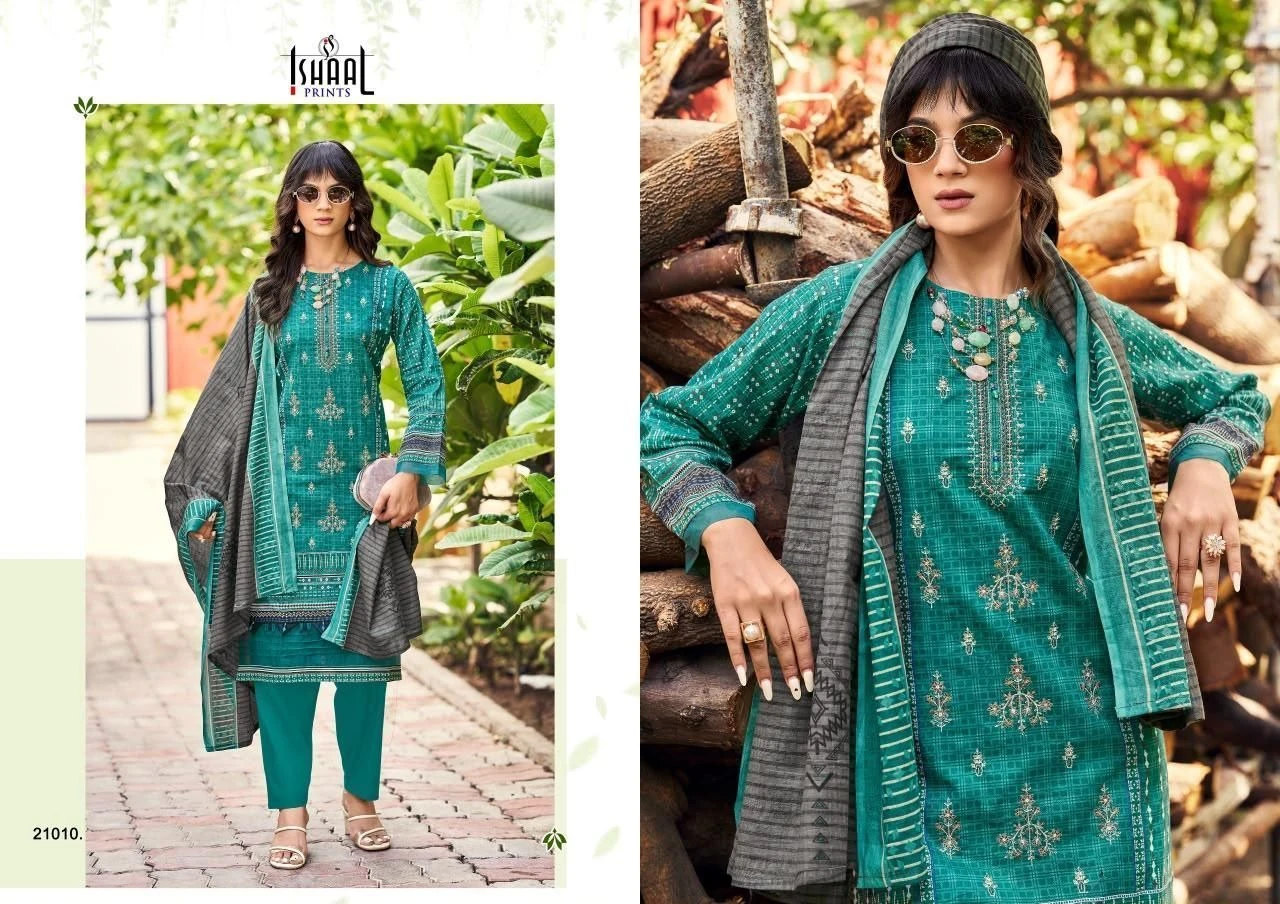 ISHAAL PRINTS-ISHAAL EMBROIDERED VOL-21(Rs.595 per piece: total 10 piece) 7