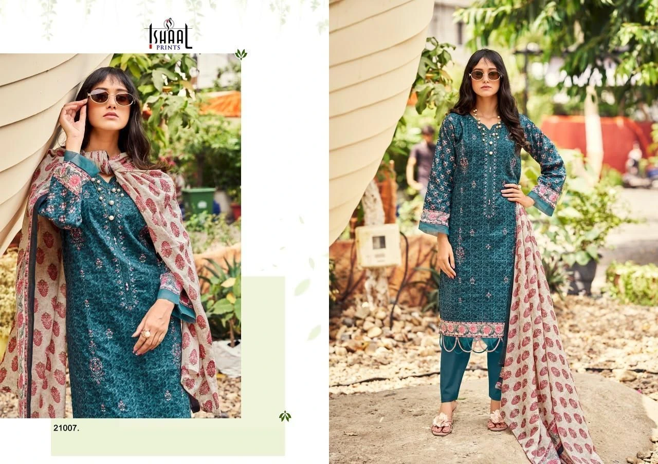 ISHAAL PRINTS-ISHAAL EMBROIDERED VOL-21(Rs.595 per piece: total 10 piece) 10