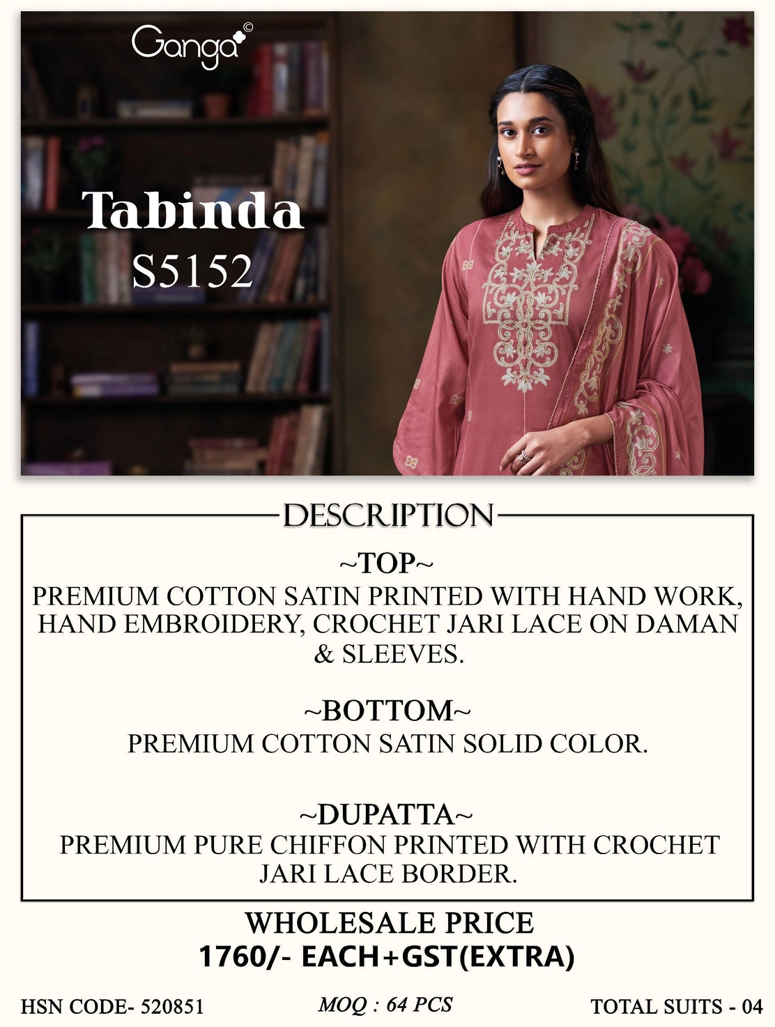 Ganga-Tabinda
S5152(Rs.1760 per piece: total 4 piece) 11