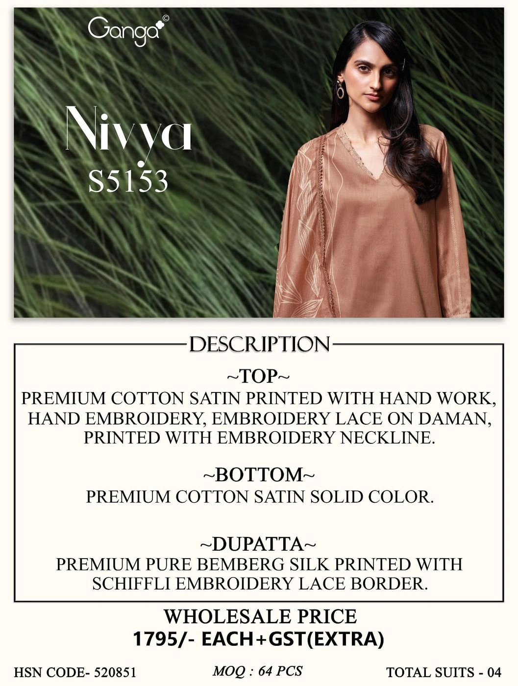 GANGA – NIVYA S5153(Rs.1795 per piece: total 4 piece) 11