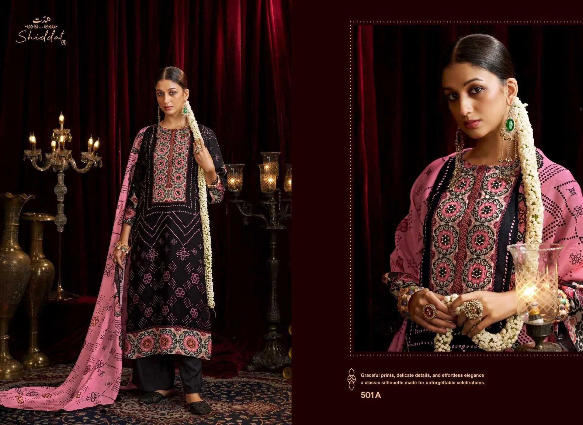 Shidlat-Bell Rose(Rs.2195 per piece: total 4 piece) 2
