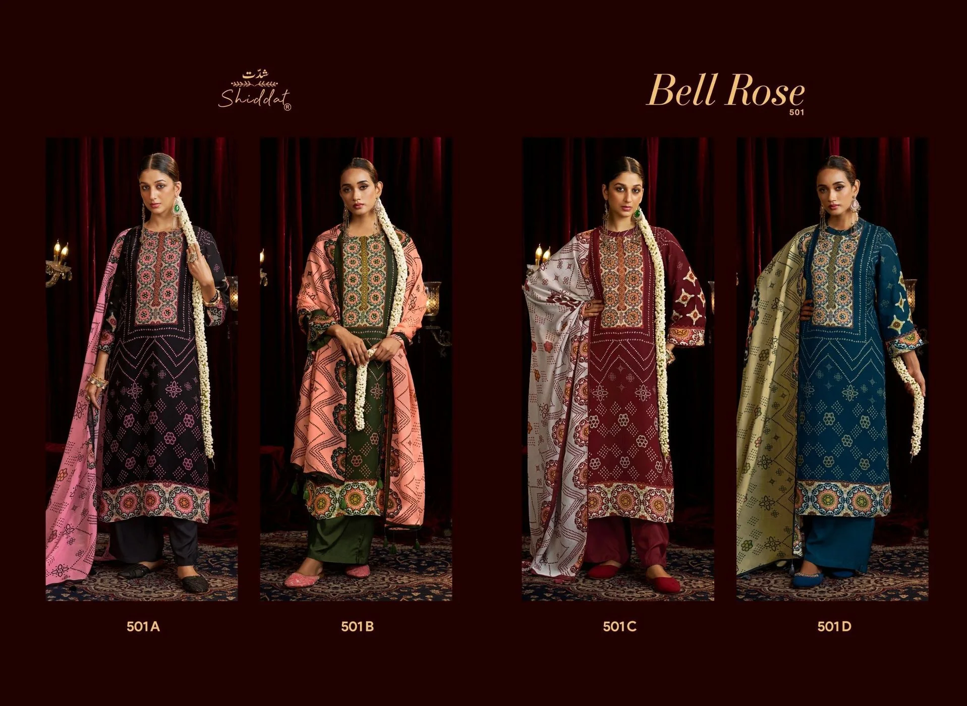 Shidlat-Bell Rose(Rs.2195 per piece: total 4 piece) 7
