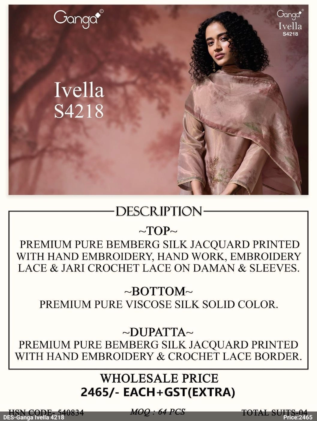 GANGA-Ivella
S4218(Rs.2465 per piece: total 4 piece) 2